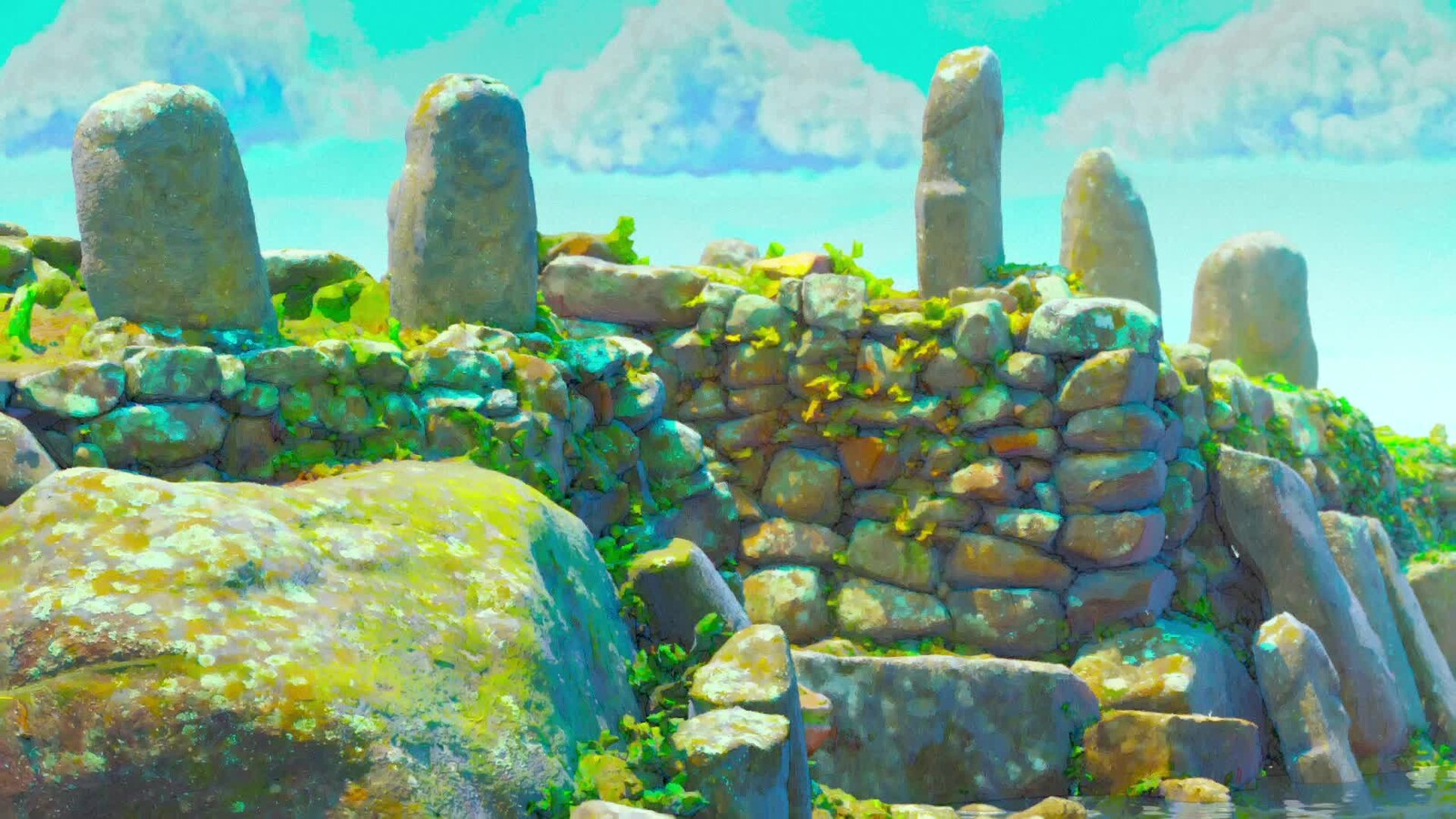 Stone Ruins II - (Stylized 3D Environment Rendering - 2021)
