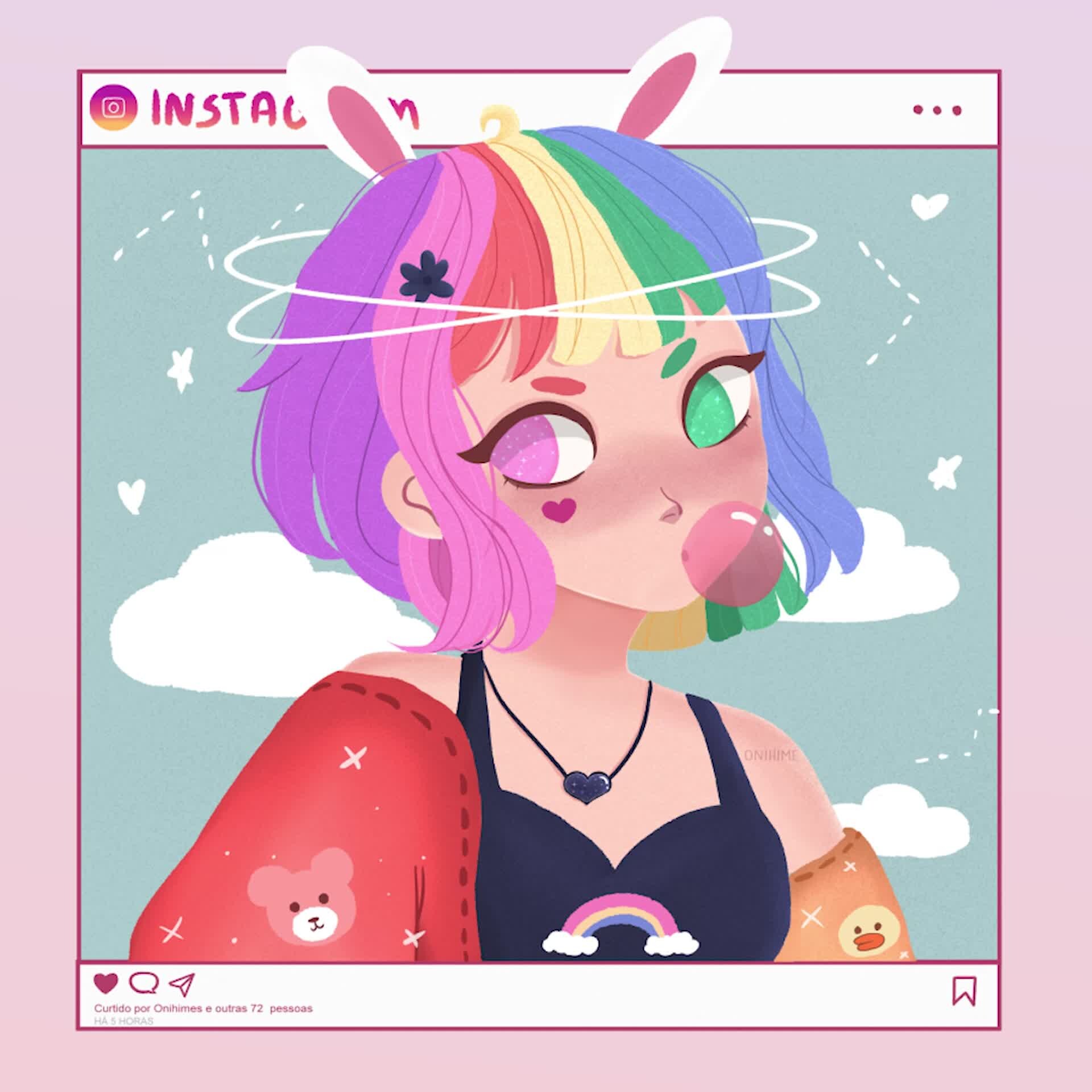 ArtStation - DTIYS Rainbow Girl | Lineless