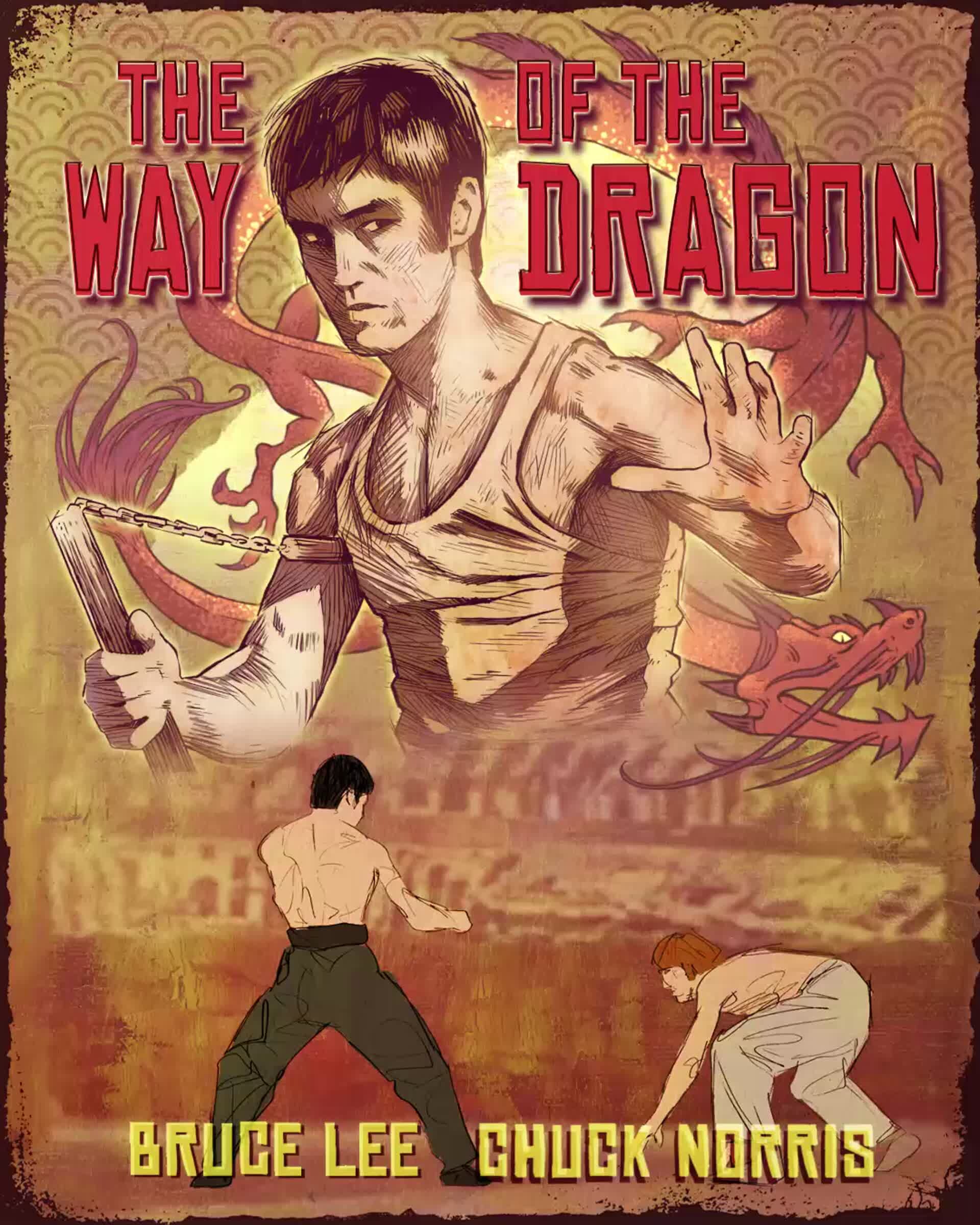 ArtStation - The Way Of The Dragon - animated vintage poster
