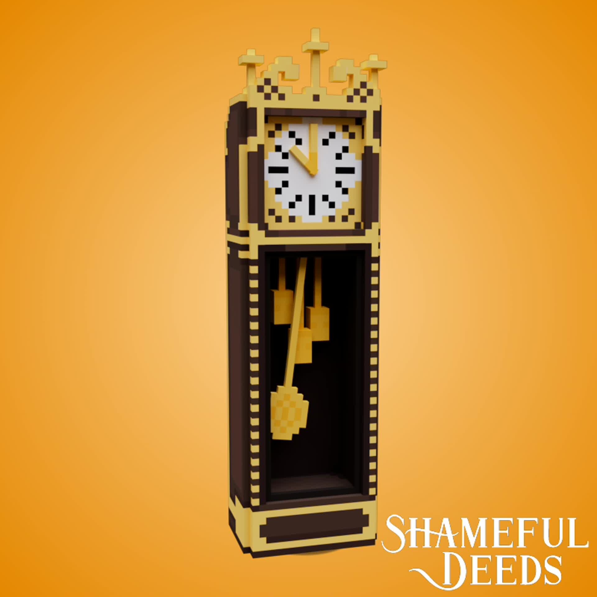 ArtStation Grandfather Clock Voxel Art