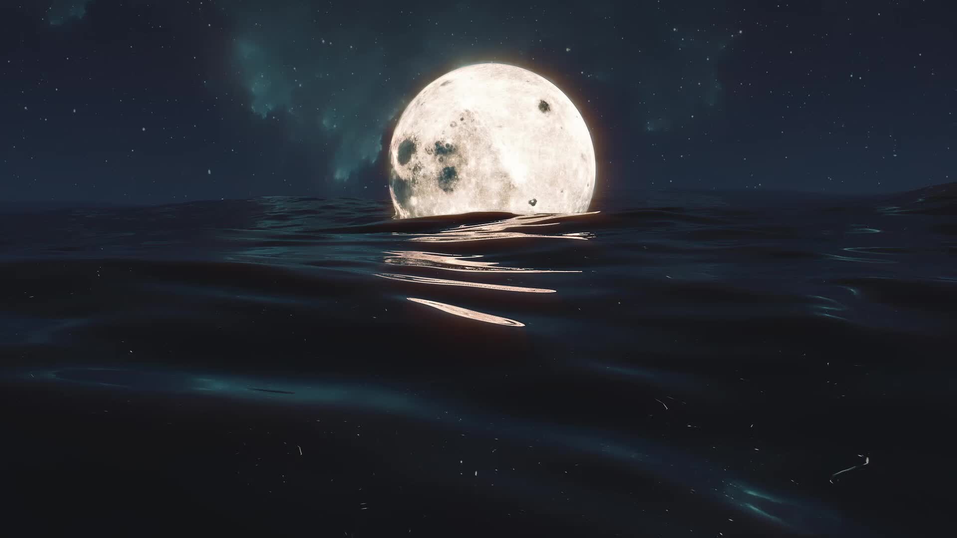 ArtStation - Moon In Ocean