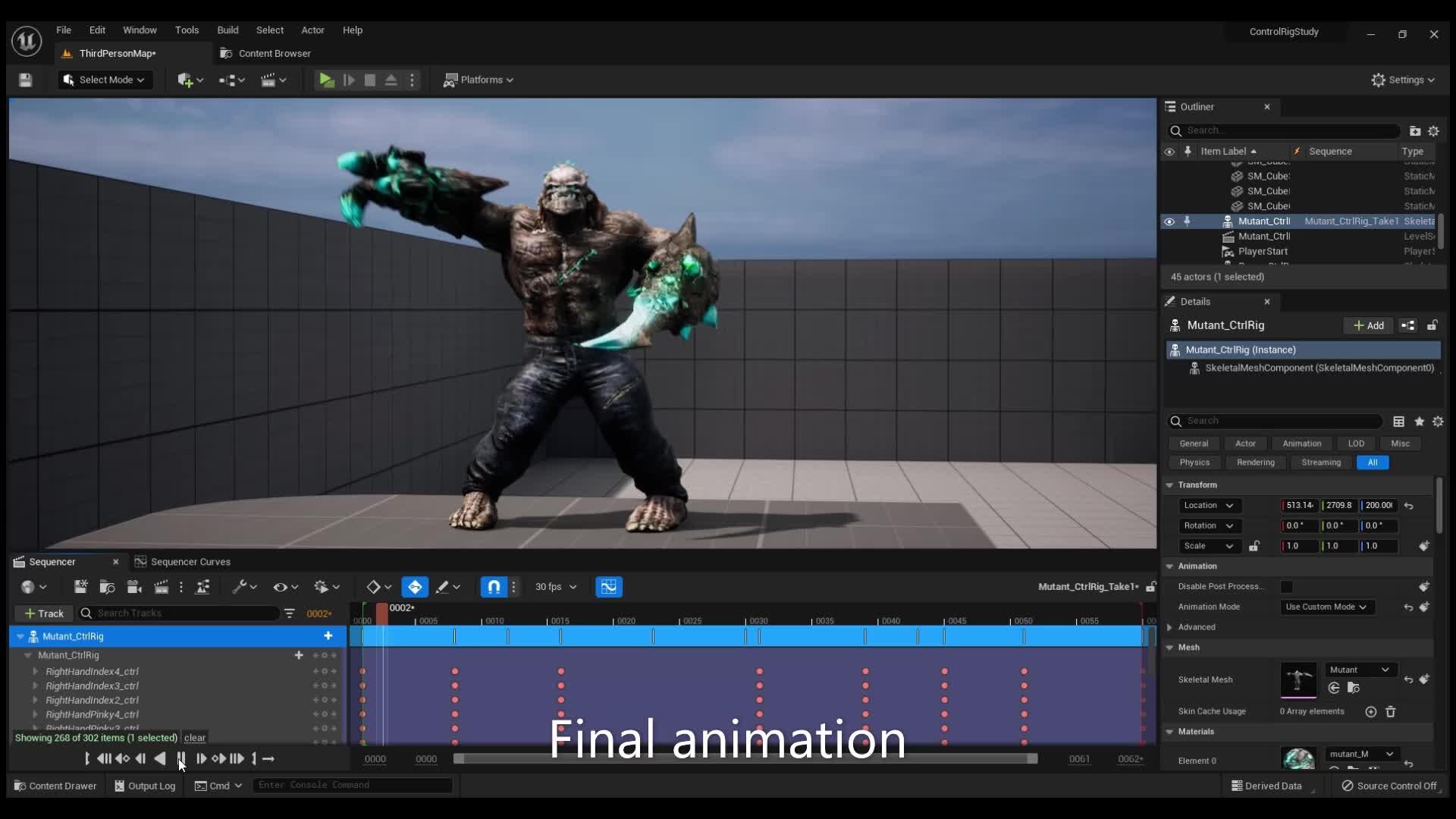 ArtStation - Animation with Control Rig in Unreal Engine 5 Demo