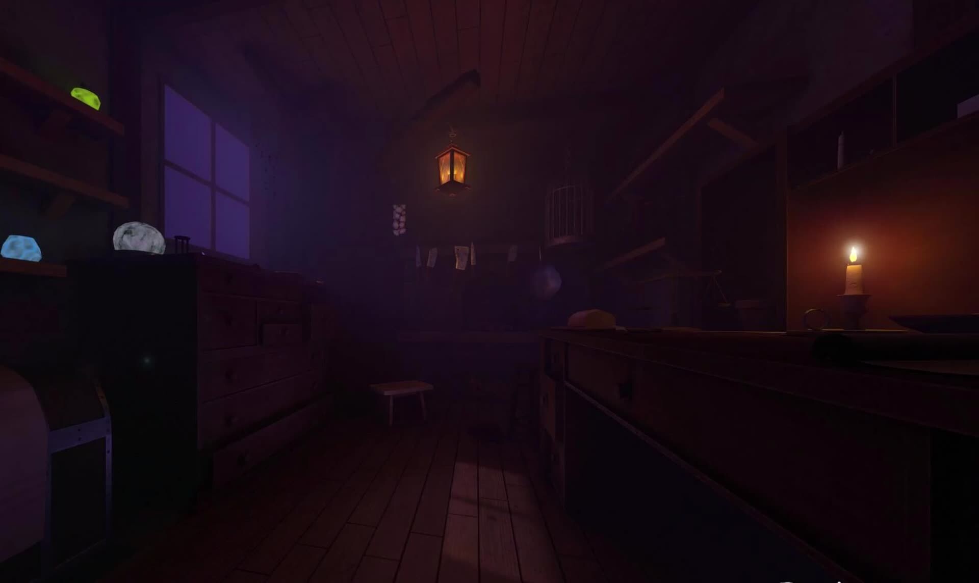 ArtStation interior night lighting