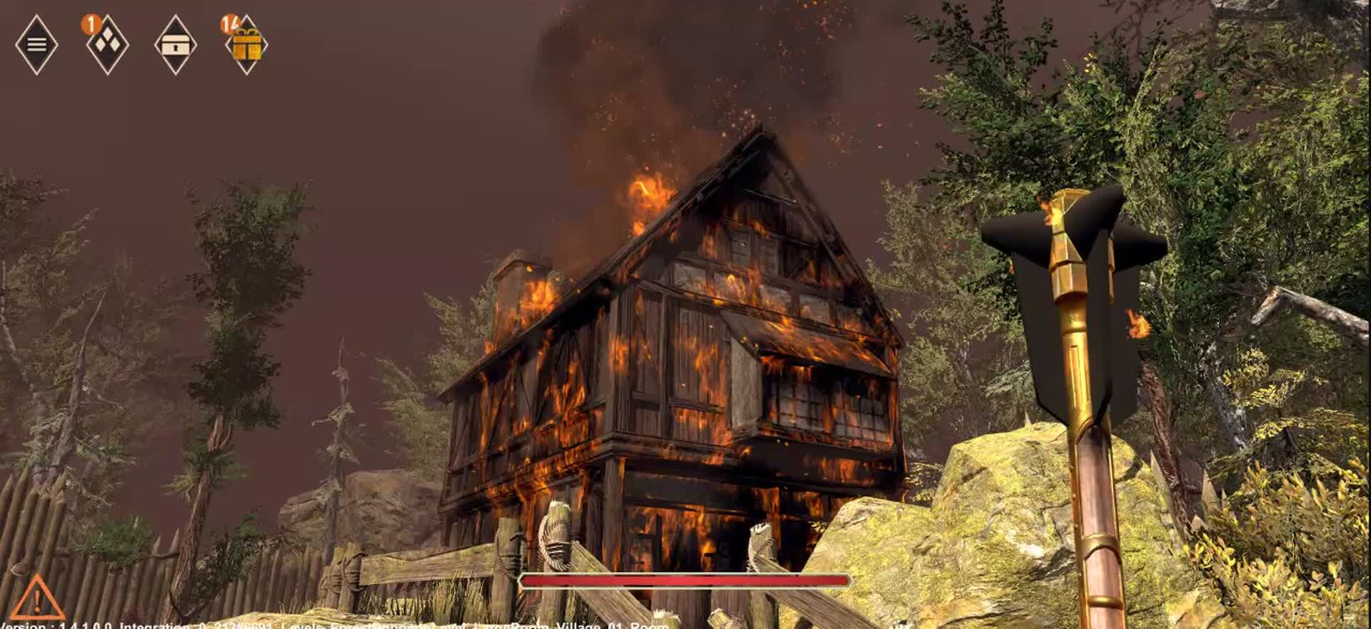 ArtStation Elder Scrolls Blades Village Fire