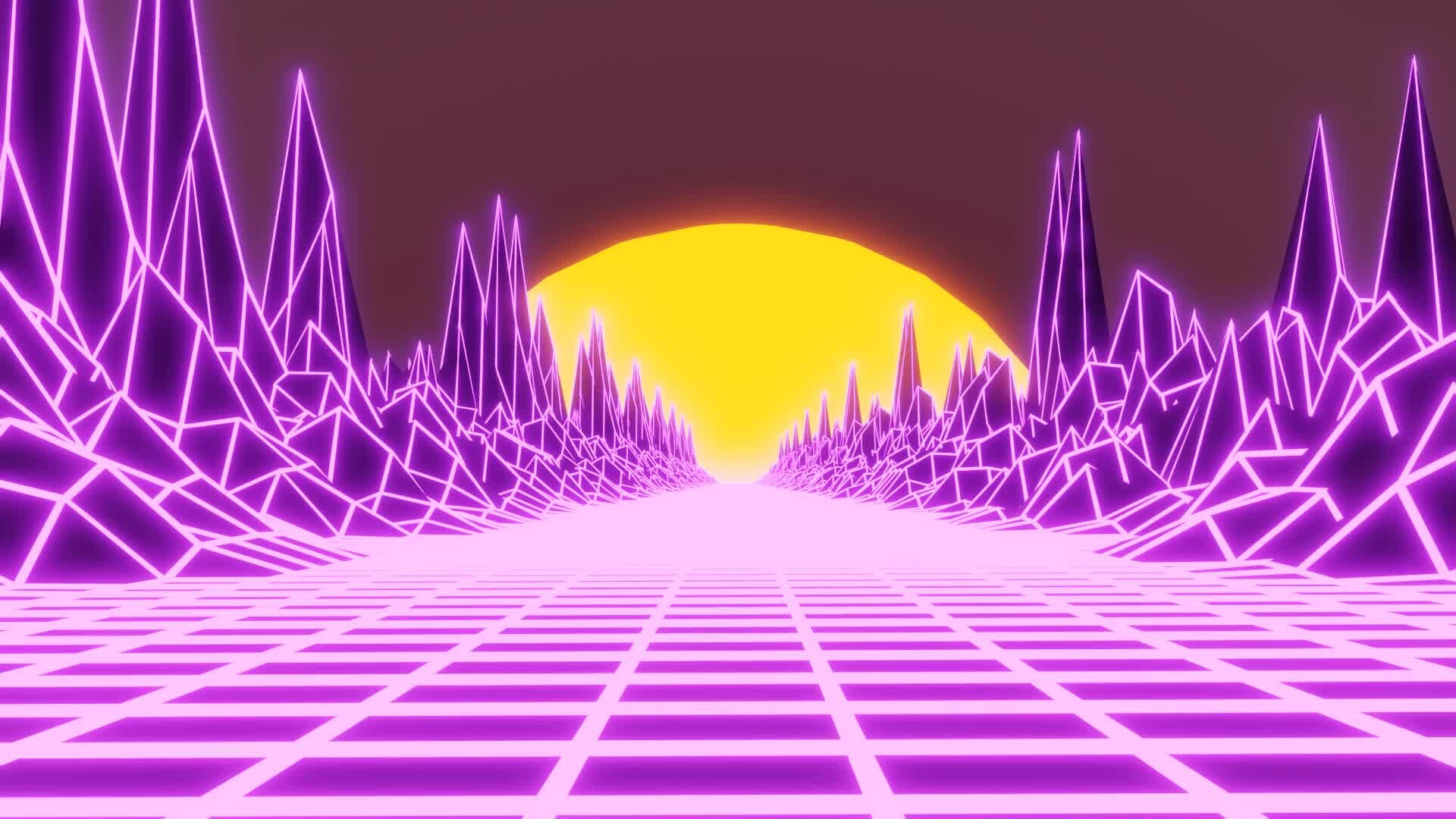 ArtStation - 80s synthwave Eevee Render Test