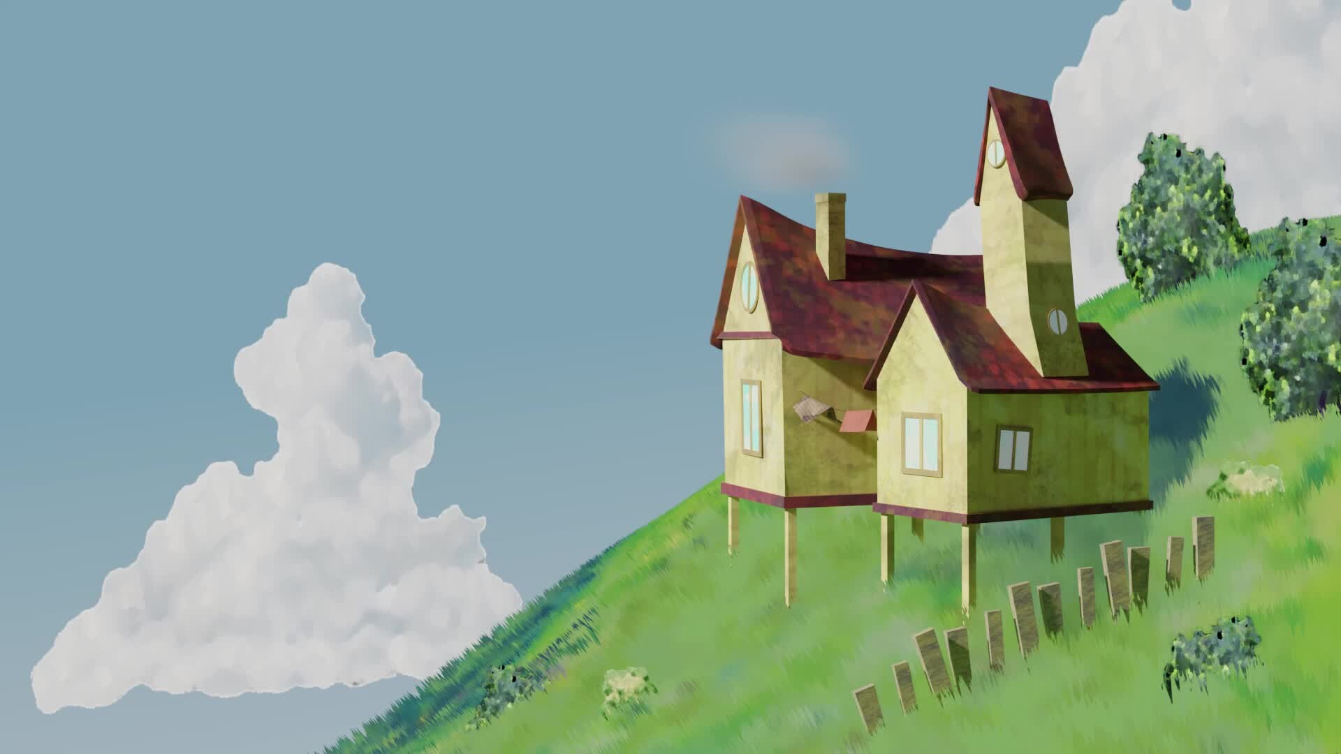 ArtStation Blender practice Ghibli