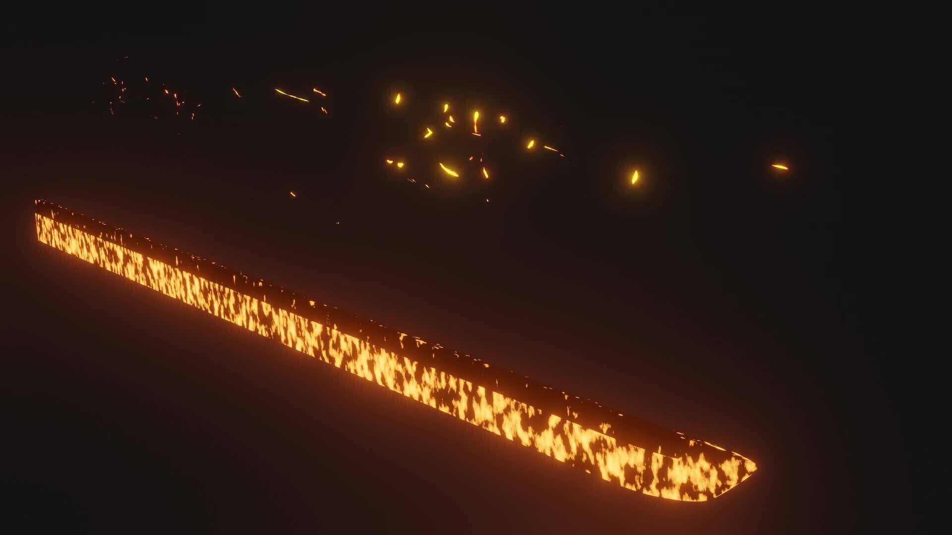 ArtStation fire katana