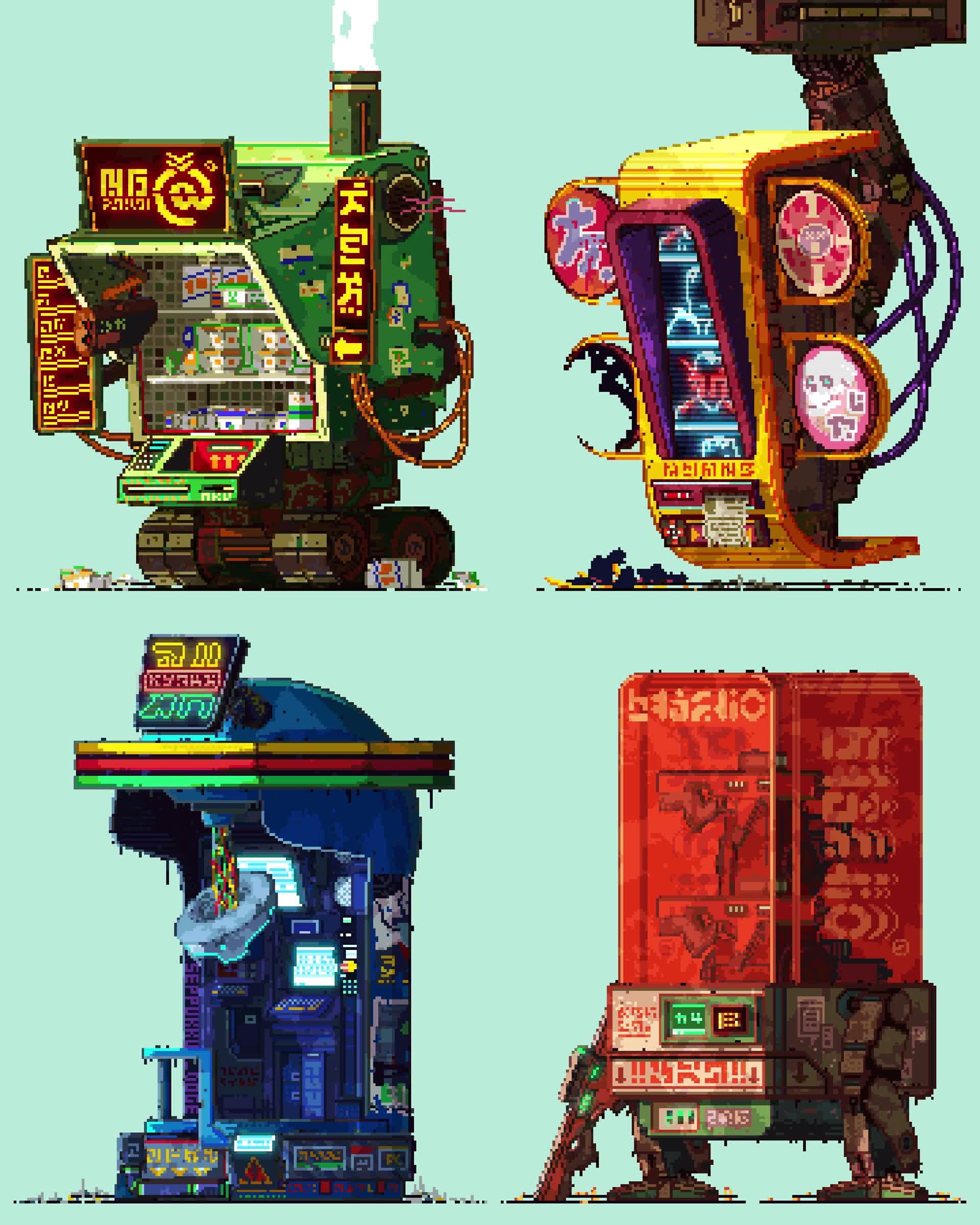 ArtStation Cyberpunk vending machines V
