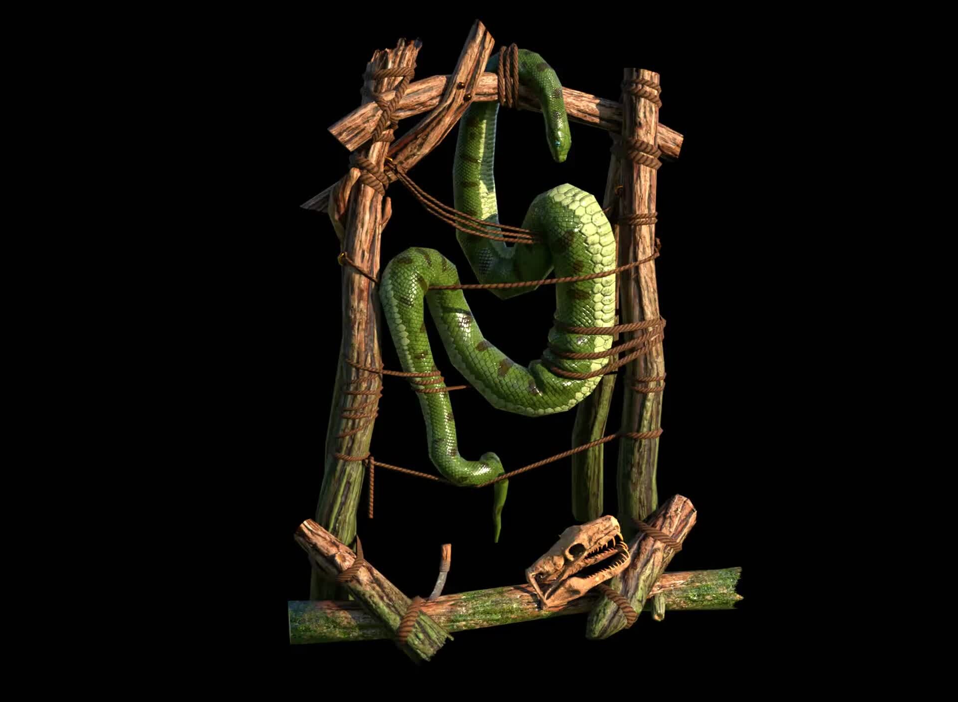 ArtStation - Prop: Snake Tanning Rack - BS: Argonia