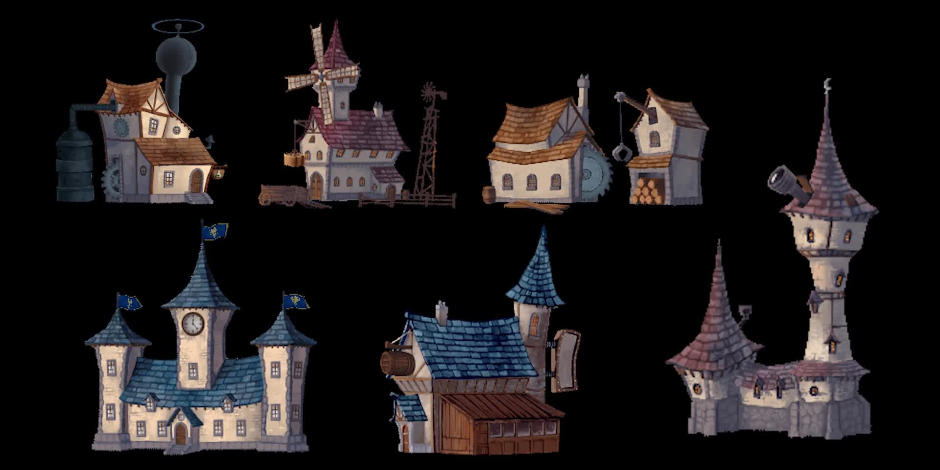 ArtStation - animated buildings