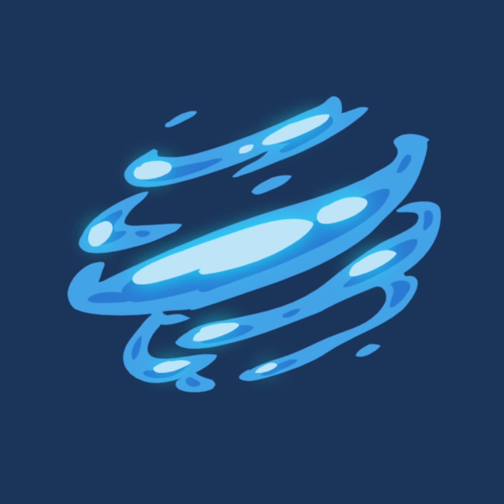 ArtStation Water attack 2d Animation FX