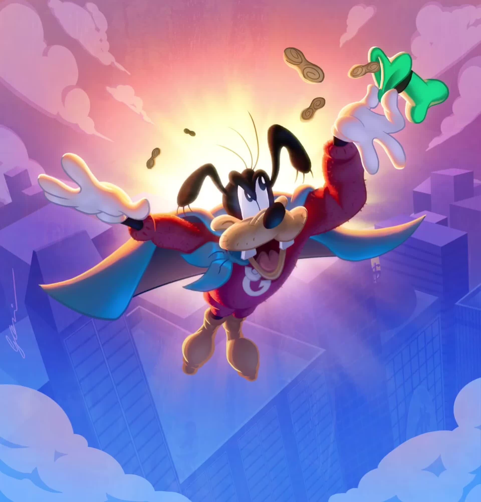 ArtStation - Super Goof - test for Disney Lorcana. Card Game