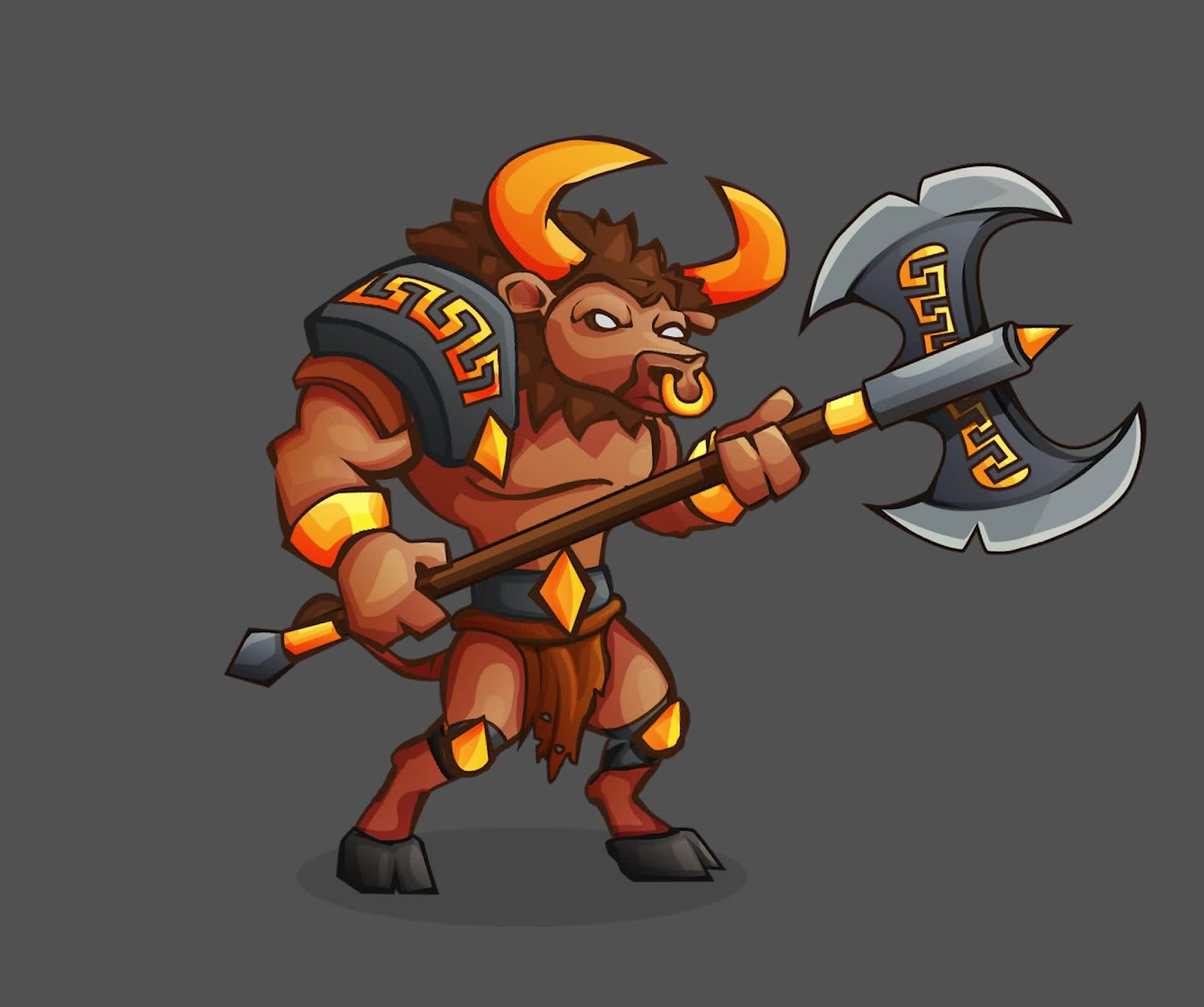 ArtStation - Minotaur (Spine 2D Animation)