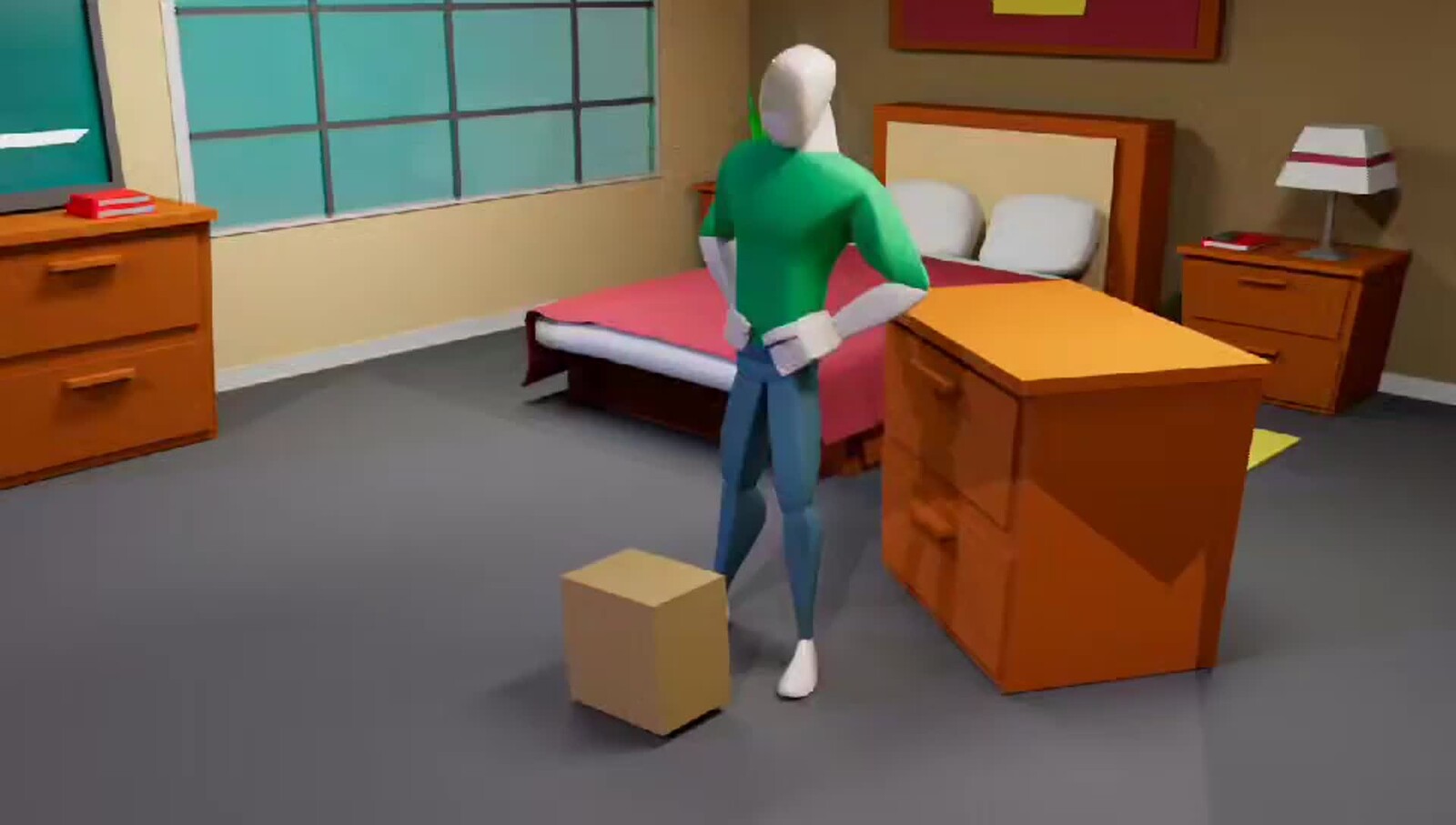 Lifting Heavy Object animating by student Mohanad Gaber