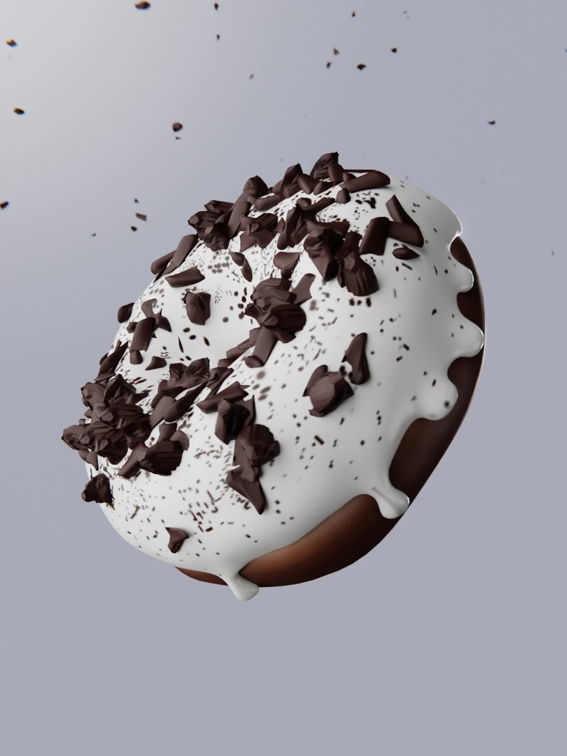 ArtStation donut with chocolate sprinkles doughnut blender