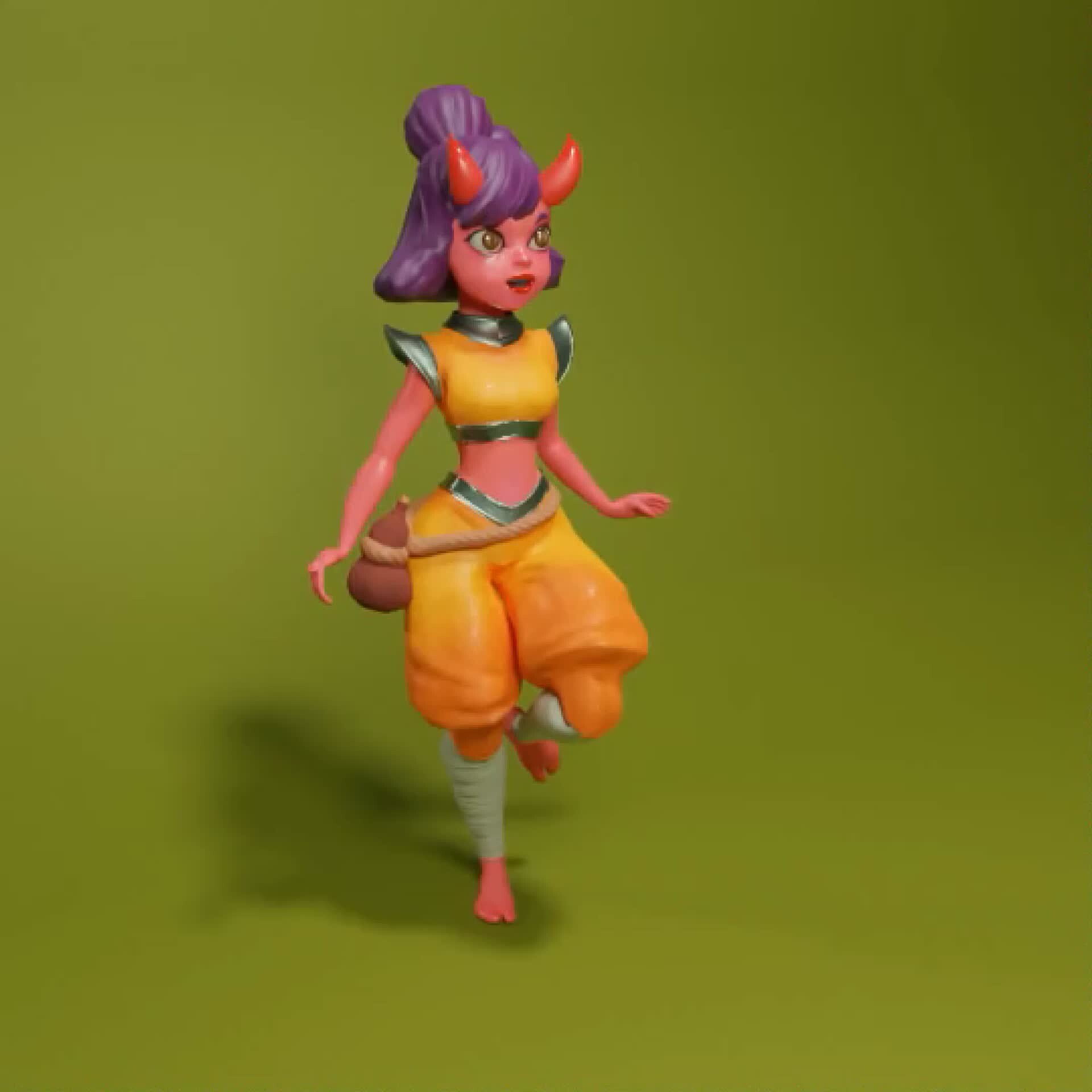 ArtStation - Oni Girl Character