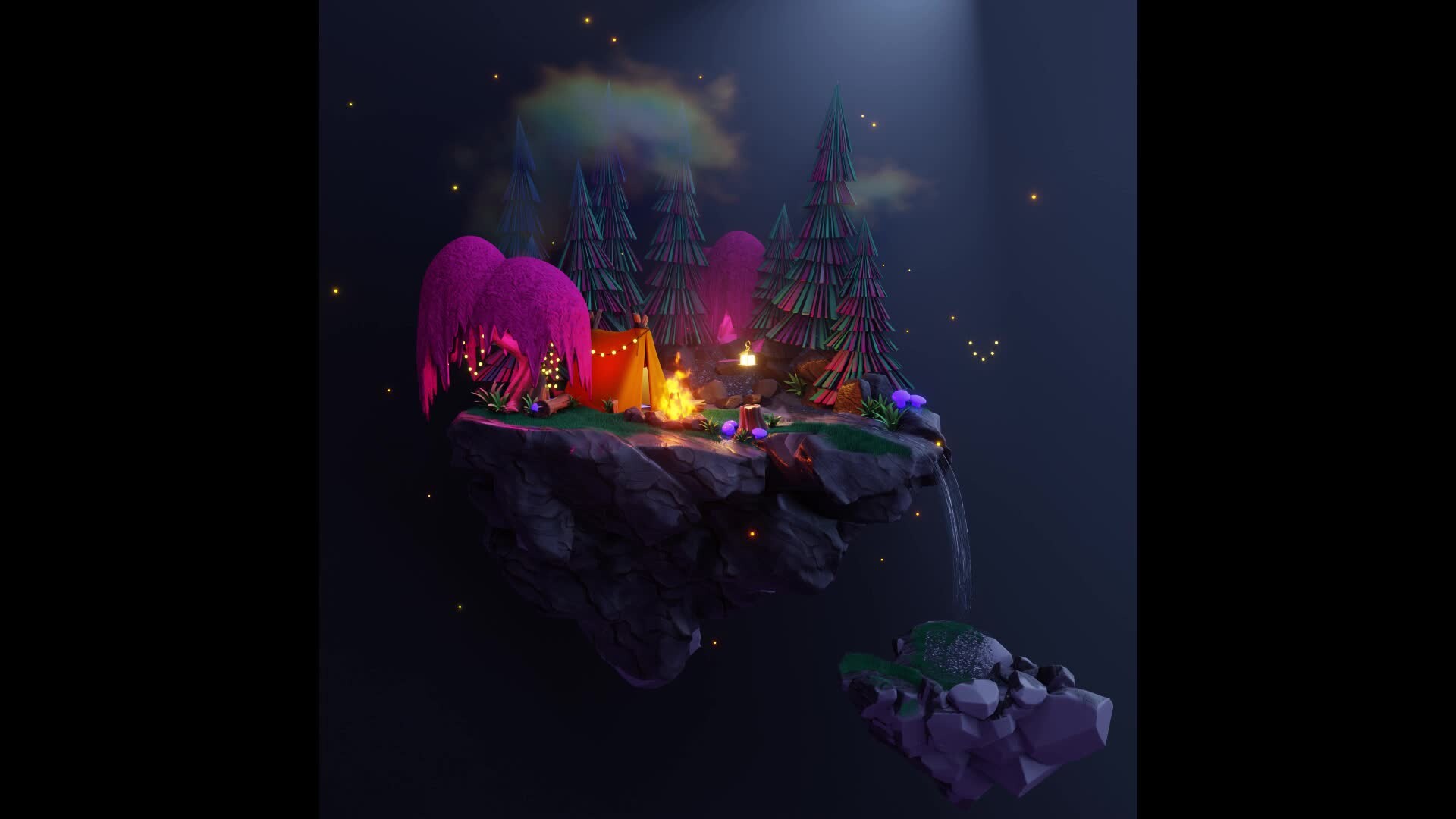 ArtStation The flying island of harmony