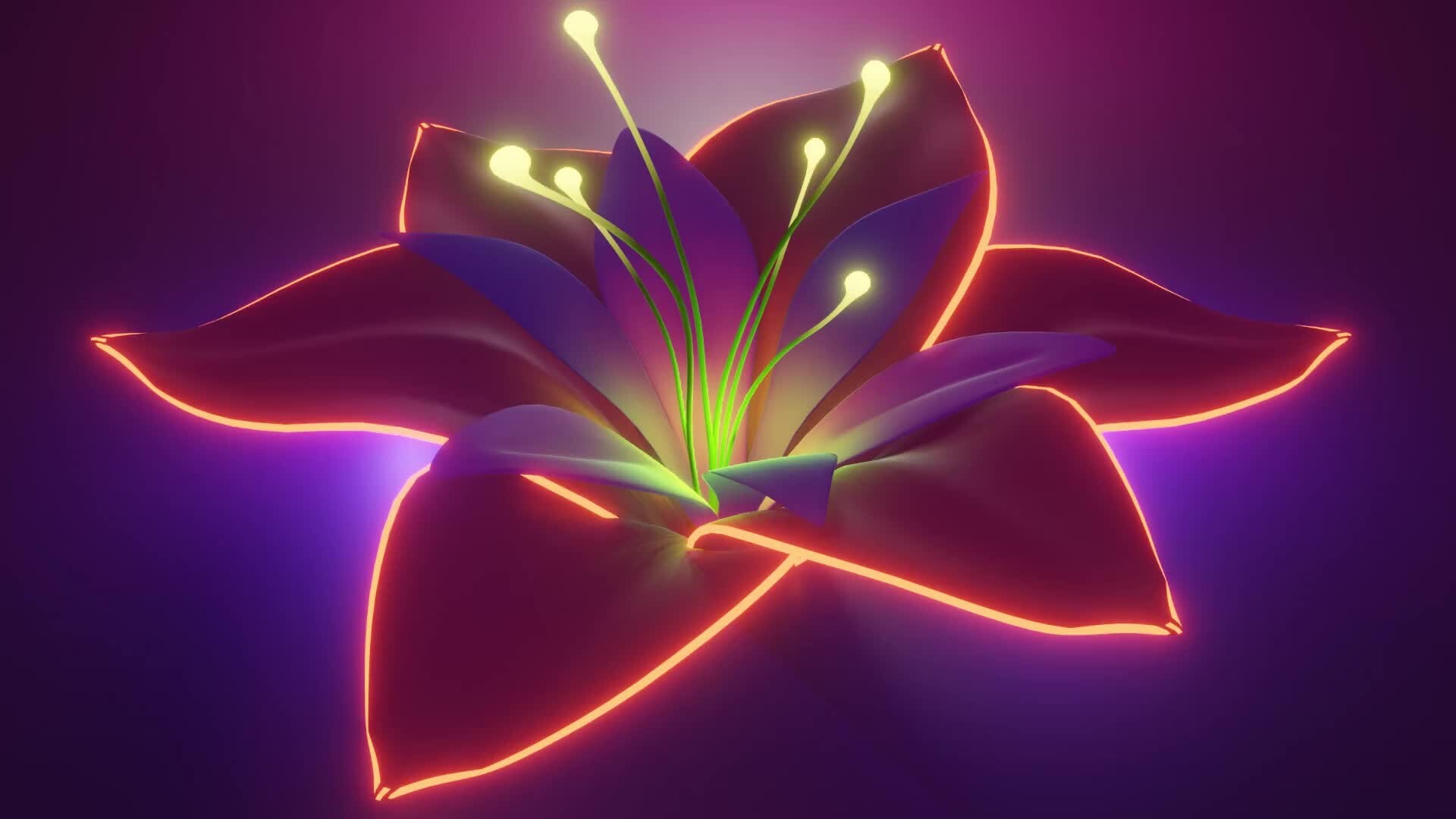 ArtStation - Glowing Flower Animation