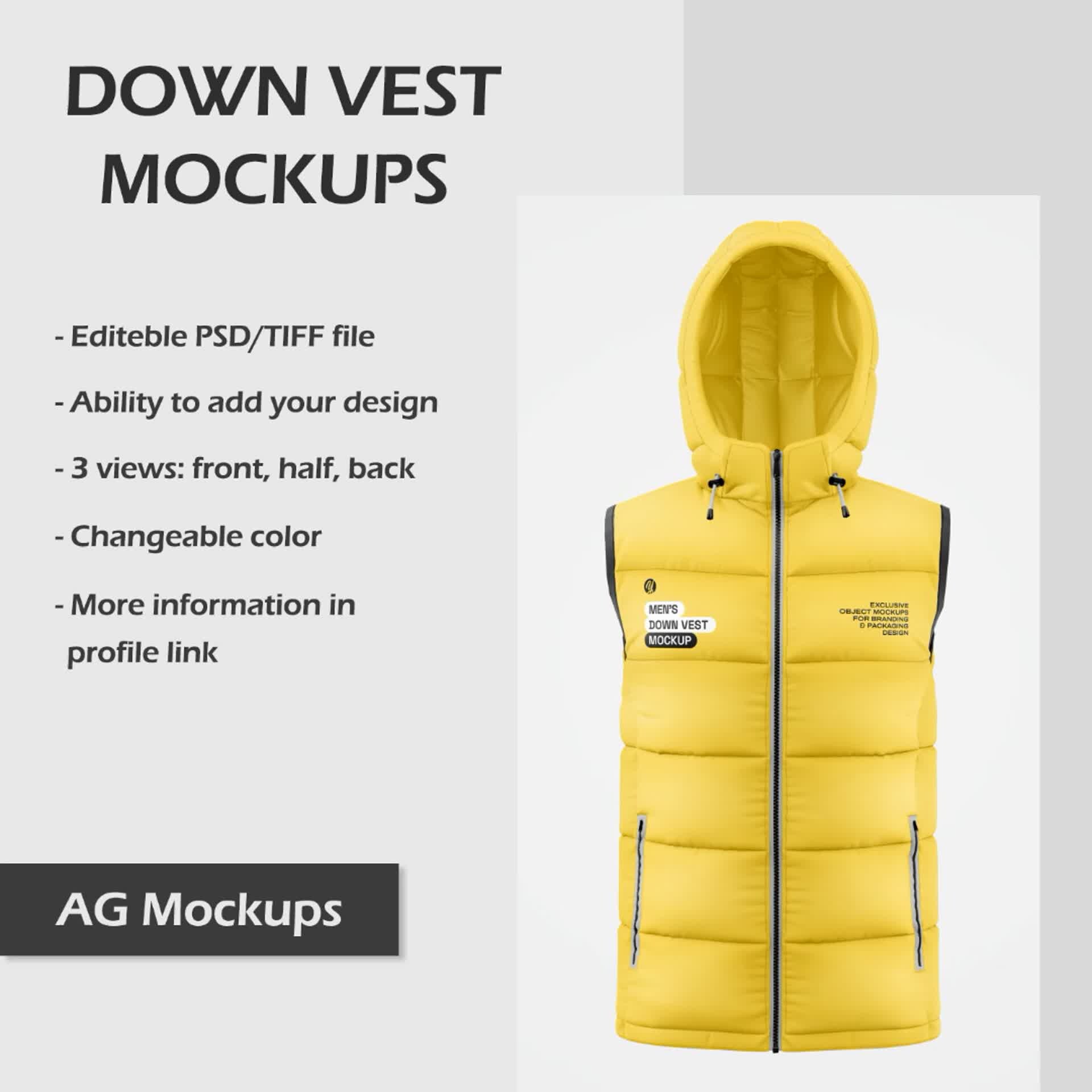 ArtStation - Down Vest Mockup PSD