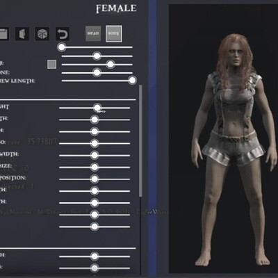 Female Body Customizer - Authoring Pipeline (Unreal Engine)