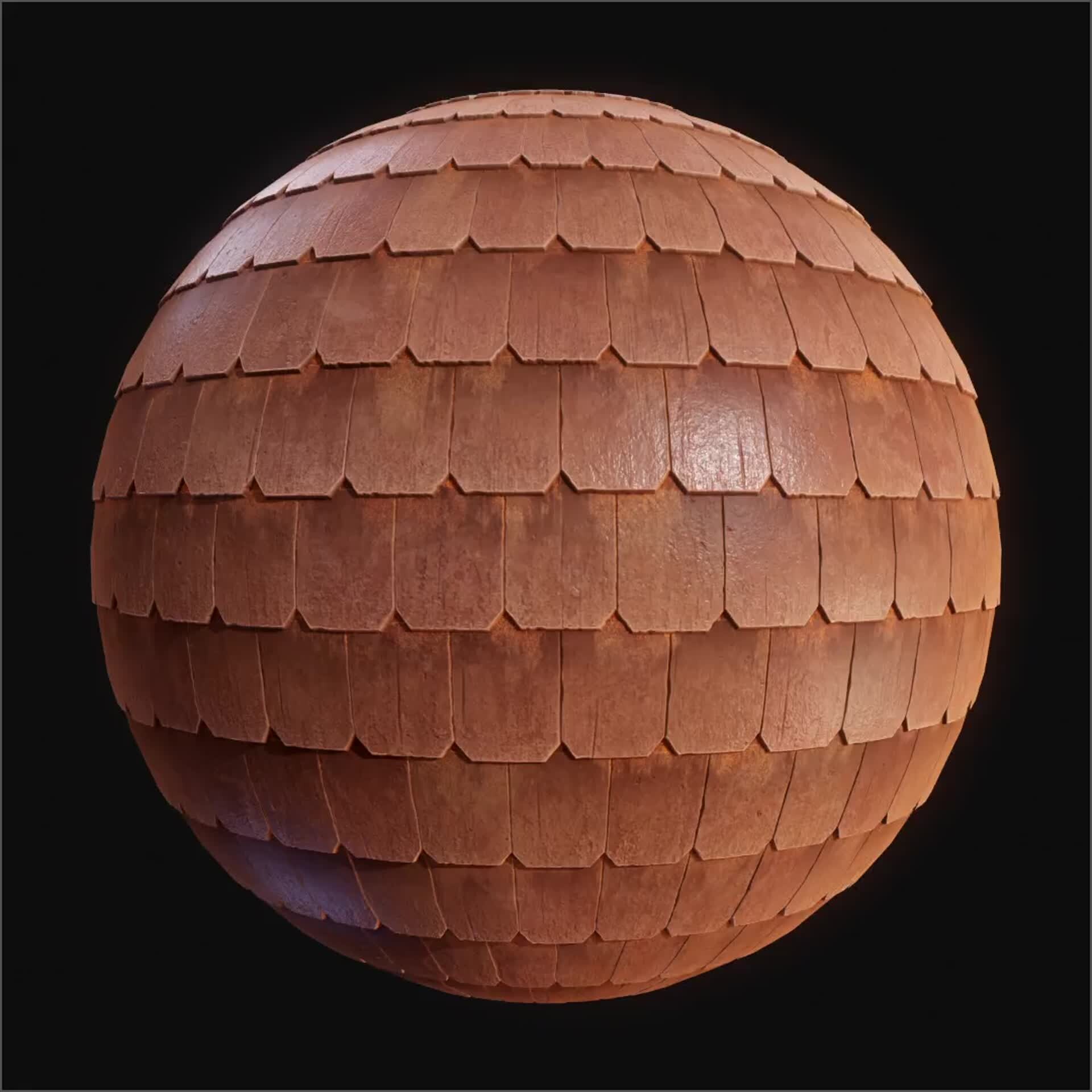 ArtStation - Wood tiling Roof