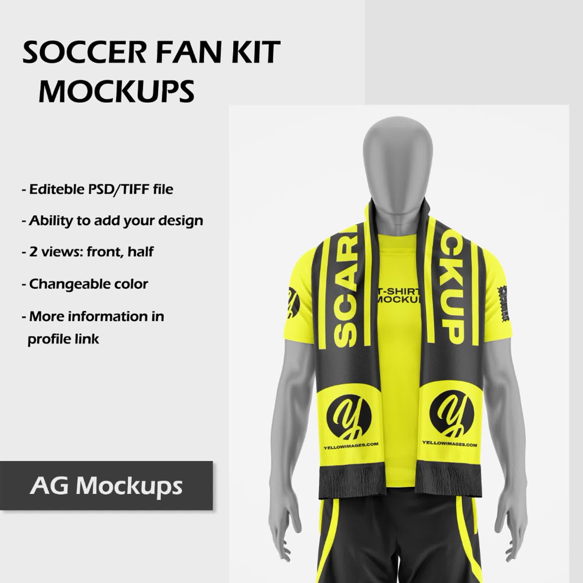 ArtStation - Soccer Fan Kit Mockup