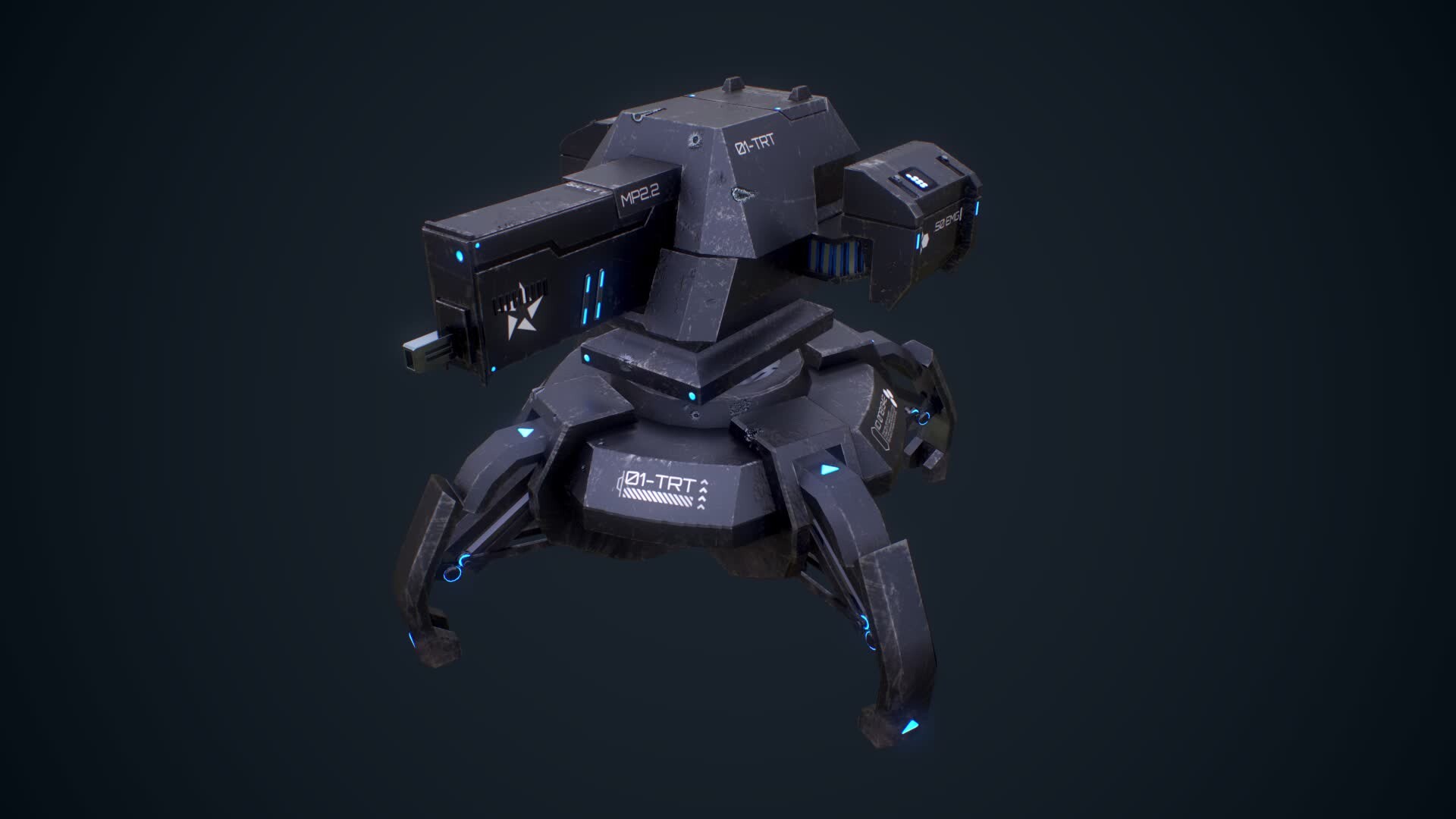 ArtStation - Deployable Auto-Turret | Environment prop