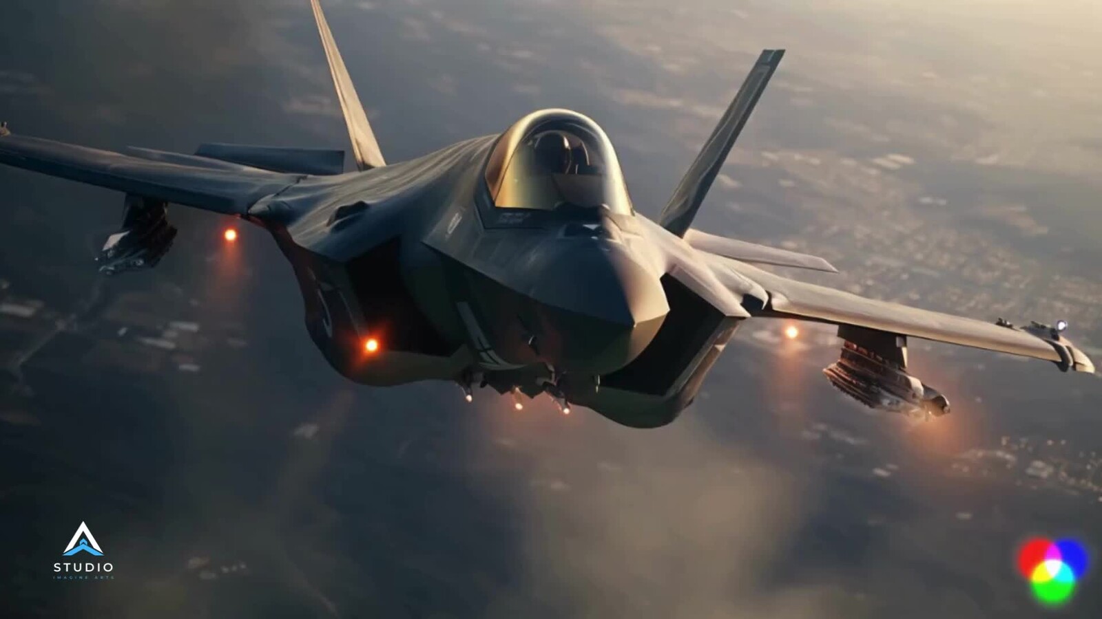 F35 Super Sonic in Action with Sound Engine | ArtWork combined with :  midjourney  &amp;  Runwayml  