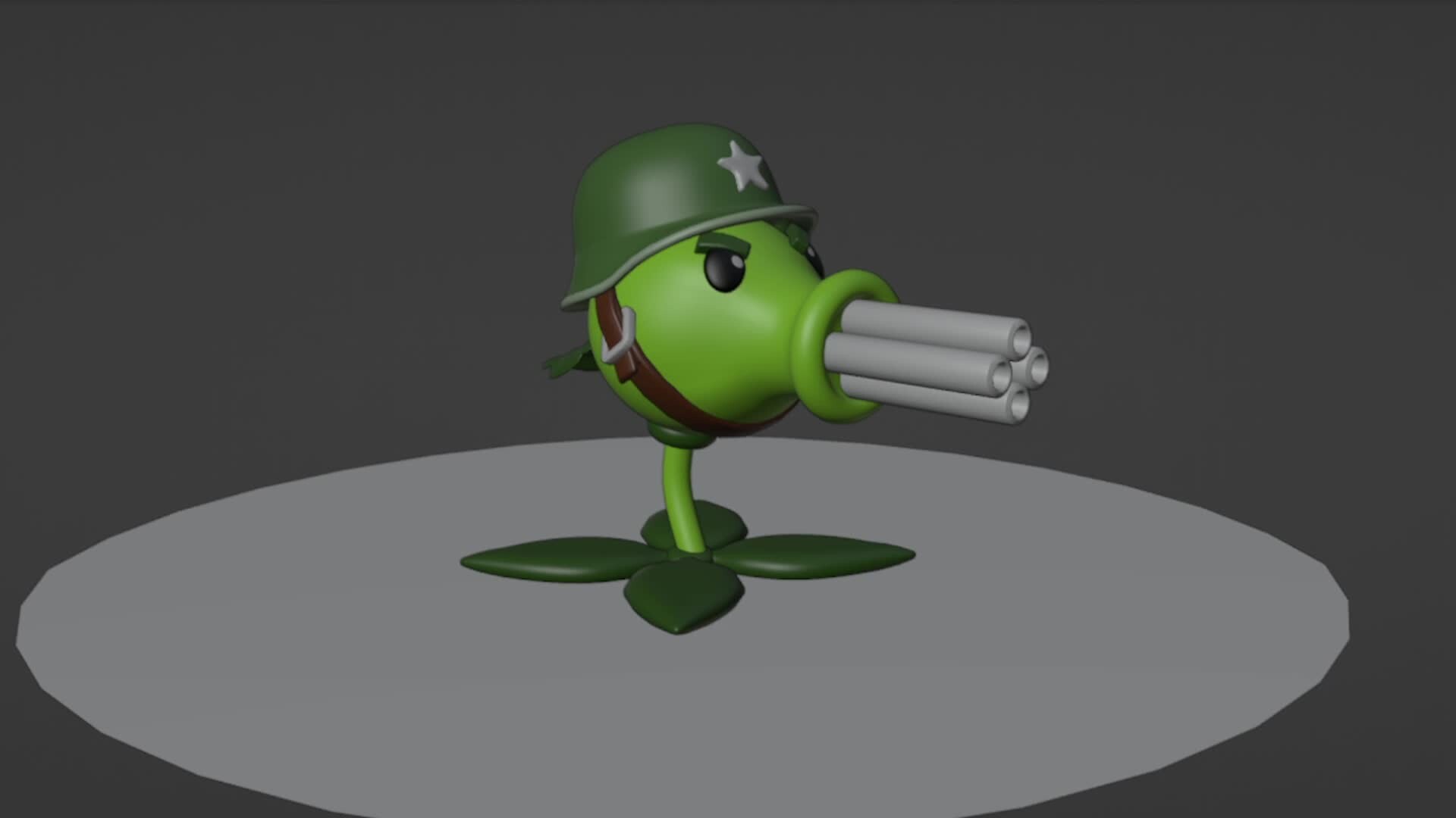 ArtStation Minigun Peashooter (PVZ)