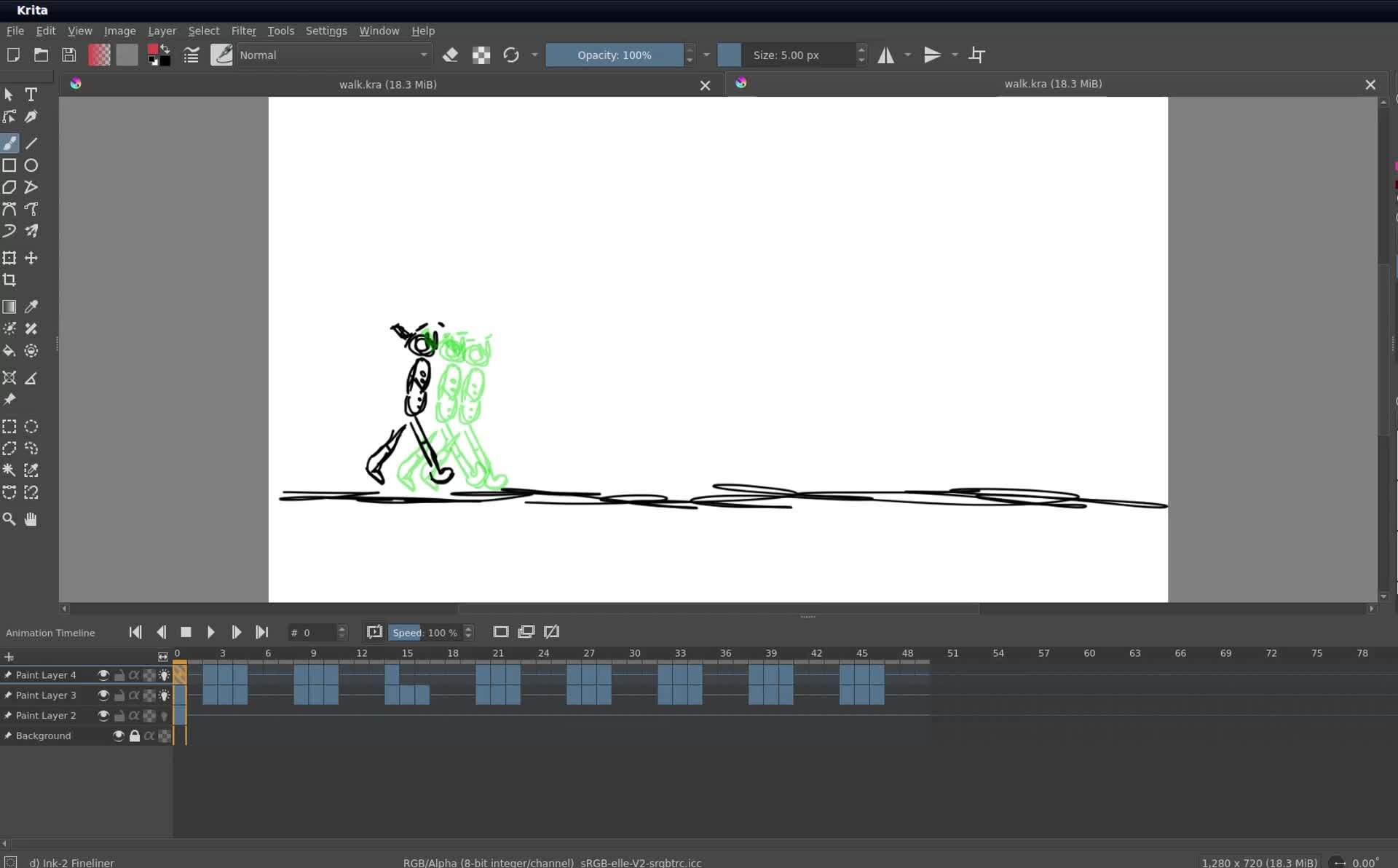ArtStation - Walk cycle 2D animation