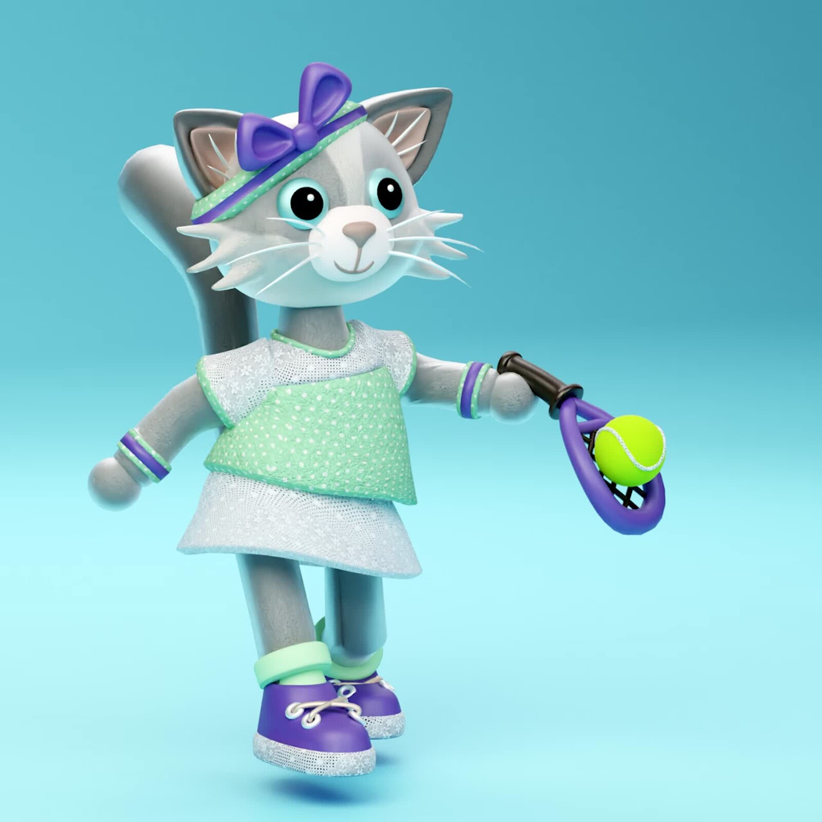 Calli Cat Tennis Player