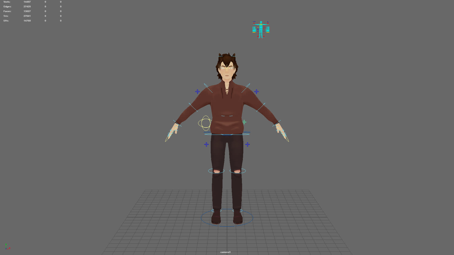 Travis Surgeoner - LowPoly Humanoid Rig and Motion Capture Cleanup