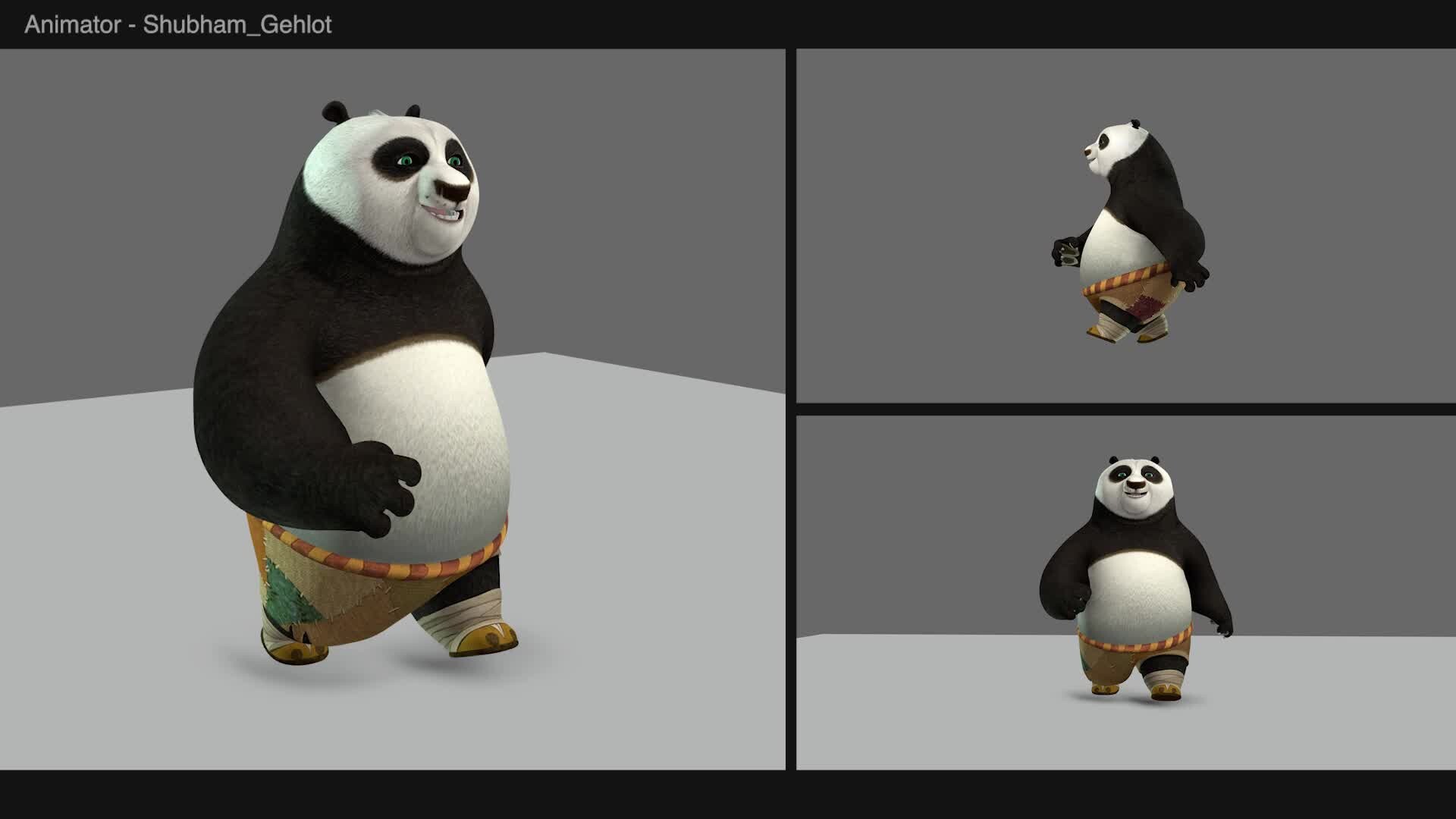 ArtStation - Kung Fu Panda Walk cycle