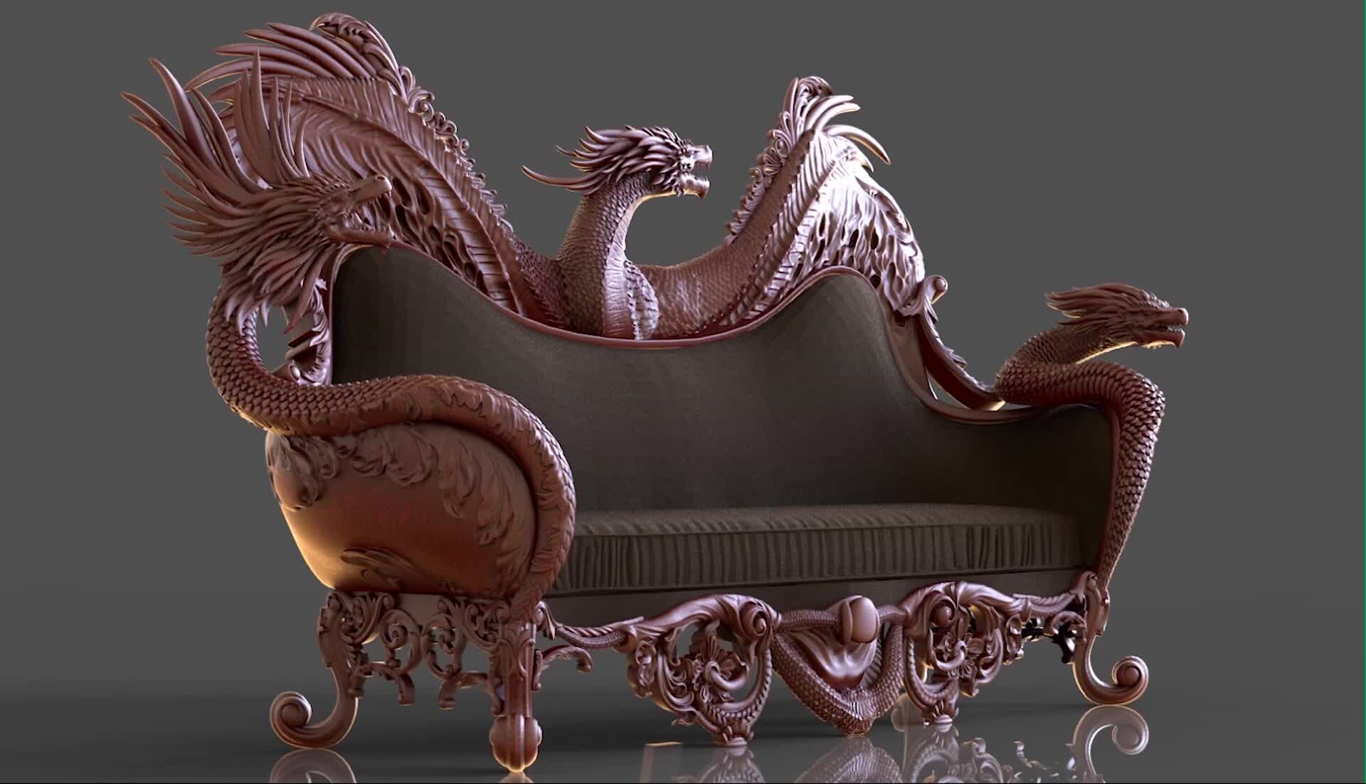 ArtStation - dragon sofa