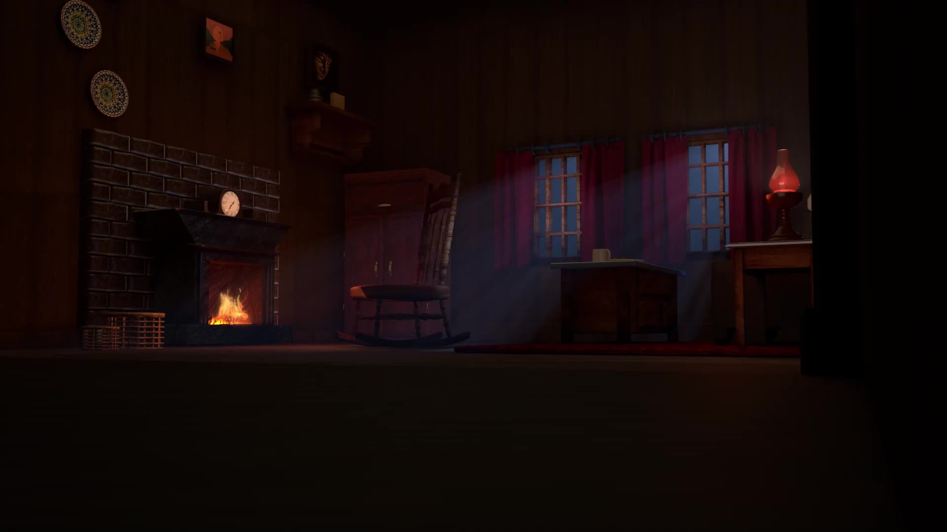 ArtStation - Still granny comes to visit her living room. 3d Lighting ...