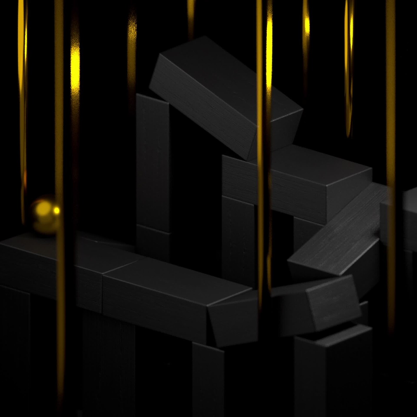 Golden Marble Track (3D Animation)