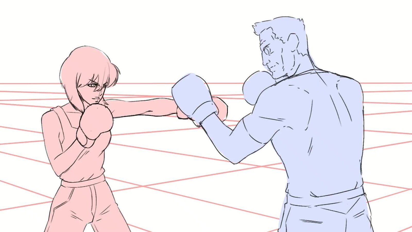 The Major Sparring With Batou