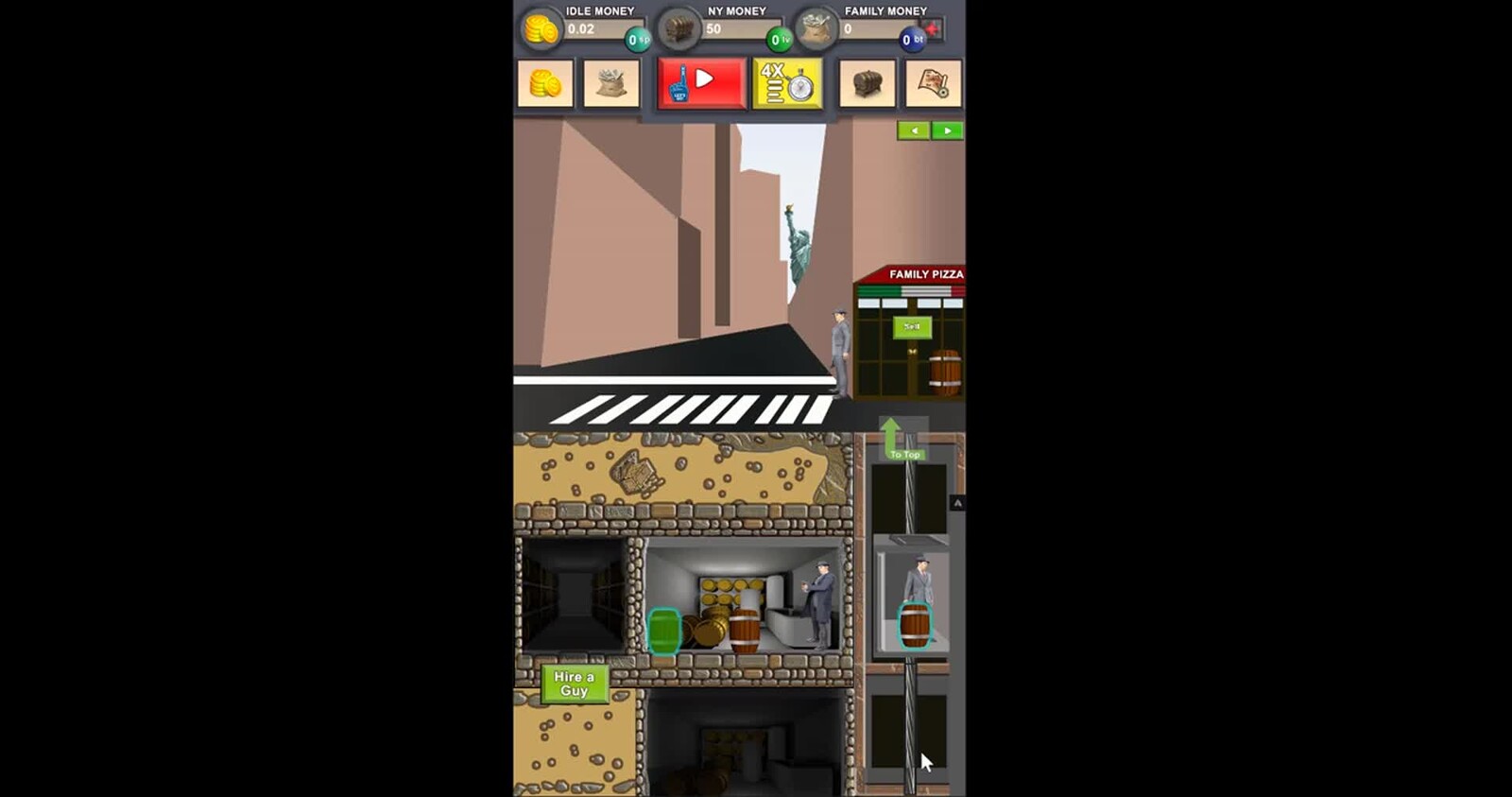 Idle Mafia Family Mobile Game User Interface Project Demo Video