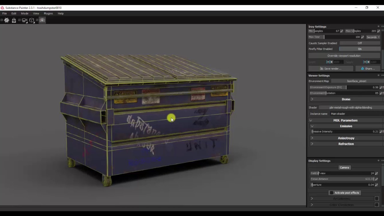 Substance Painter 2 Iray Wireframe Render Tutorial 