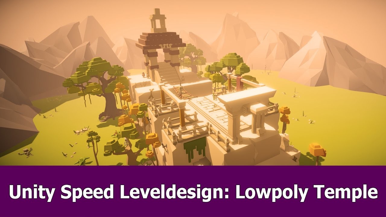 ArtStation Speed Level Design Lowpoly Temple