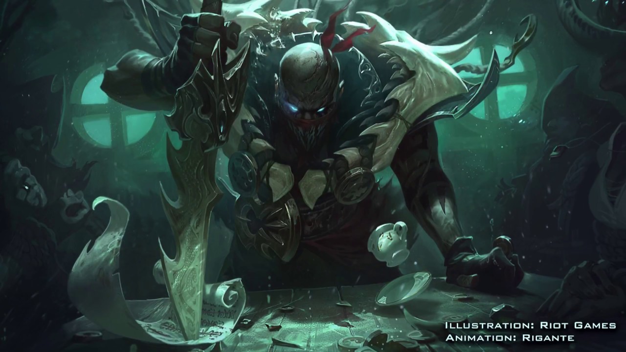 ArtStation Pyke The Bloodharbor Ripper Animated Splash Art [ Fan Made ]