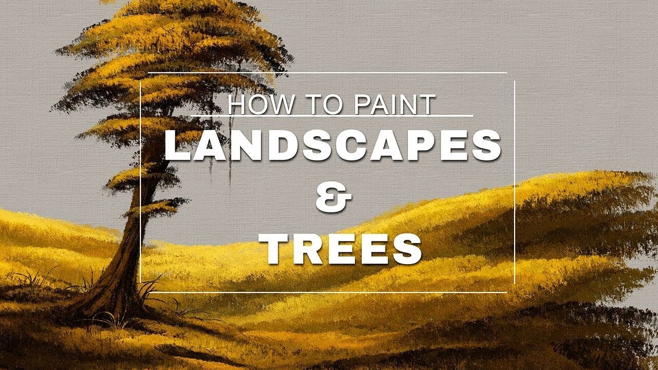 How to paint Landscapes and Trees in Photoshop Tutorial
