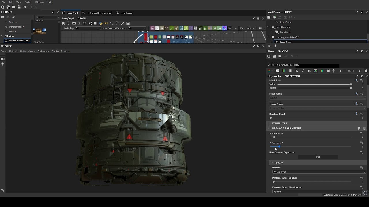 Artstation - [wip]substancedesigner Hard Surface Panel Generator 3