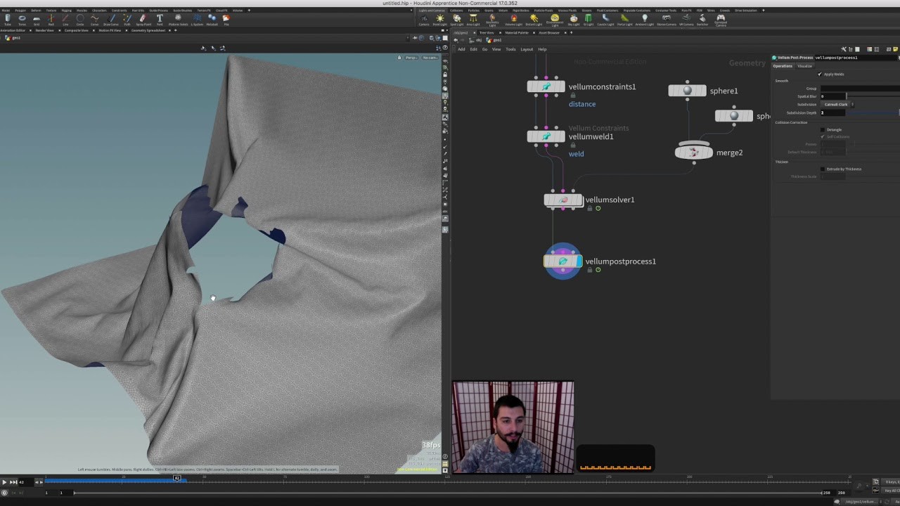 ArtStation Houini 17 Vellum Cloth , Soft Body & Constraint Tutorial