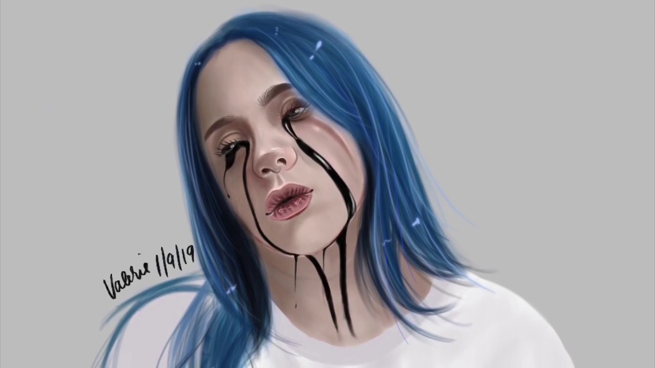 Valerie Espino - Digital painting of billie eilish