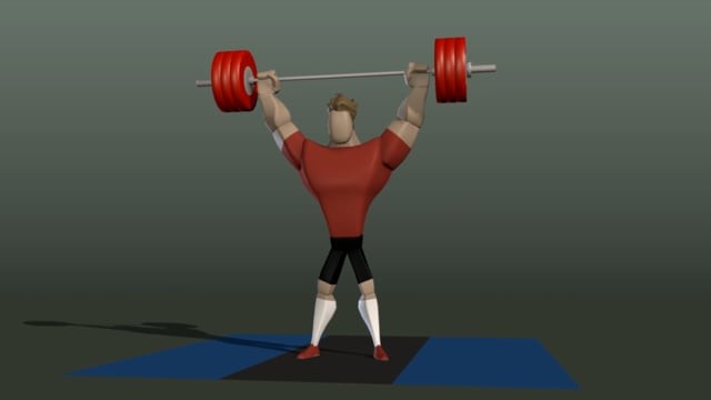 ArtStation - Weight lifting animation