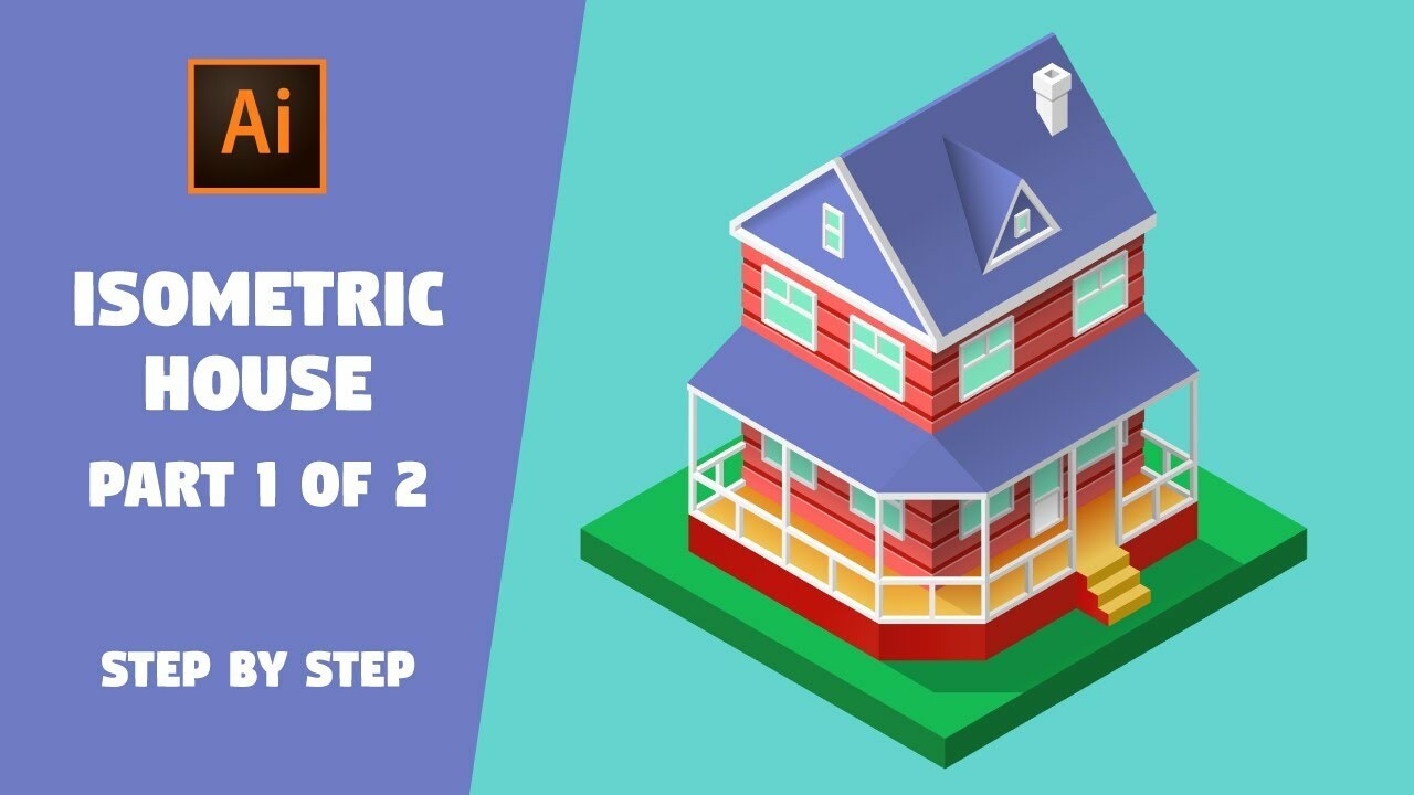 ArtStation - ISOMETRIC House | Illustrator Tutorial (Part 1 Of 2)