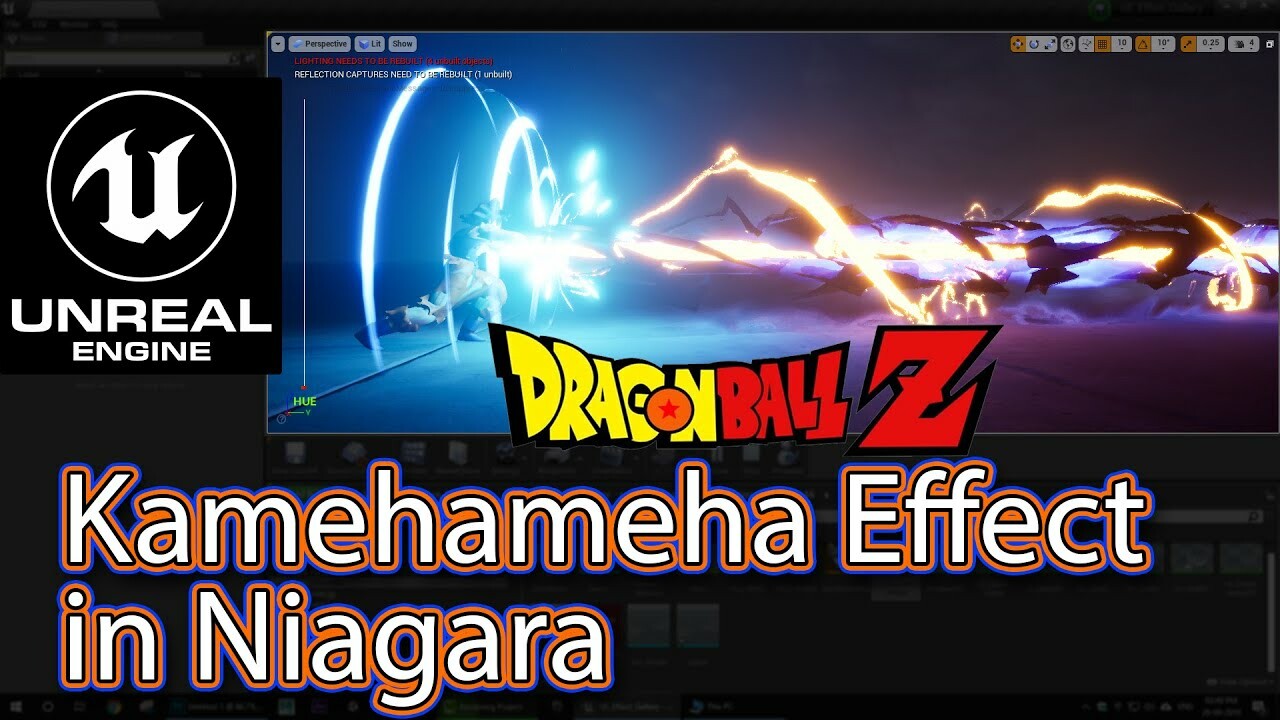 Artstation Kamehameha Effect From Dragon Ball In Ue4 Niagara Tutorials 亀亀仙せん人にんのかめはめ波 Requested