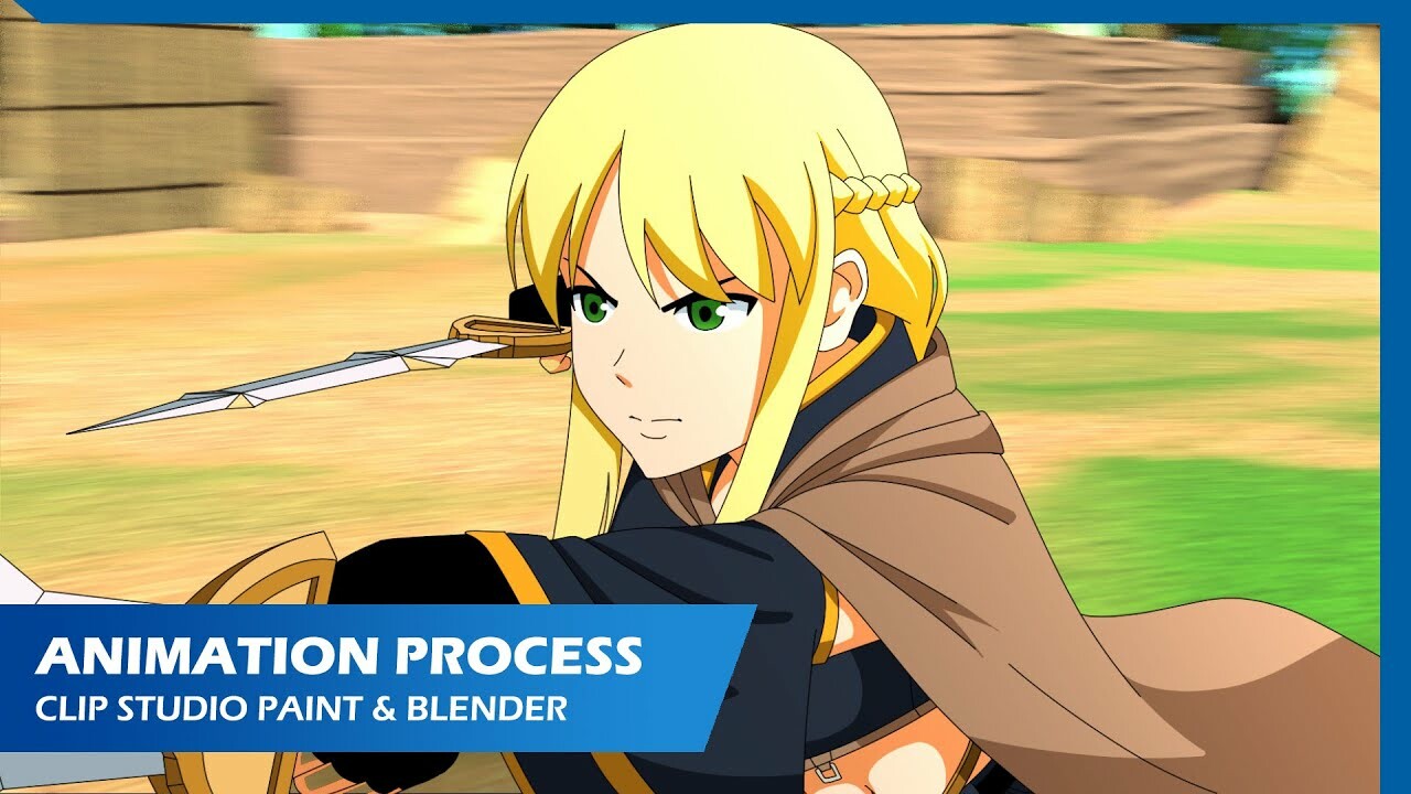 Artstation Animation Process Using Clip Studio Paint And Blender 2 8 Kishiro Sg