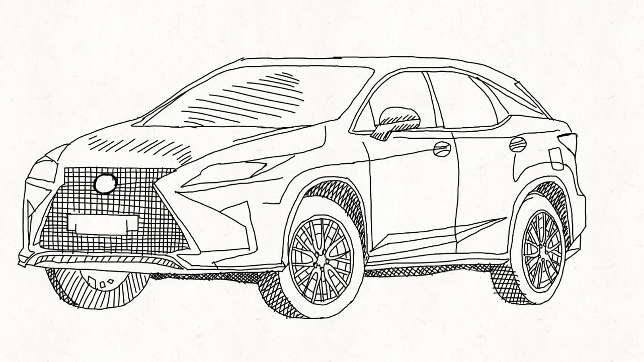 ArtStation  How to draw Car Toyota Lexus Rx